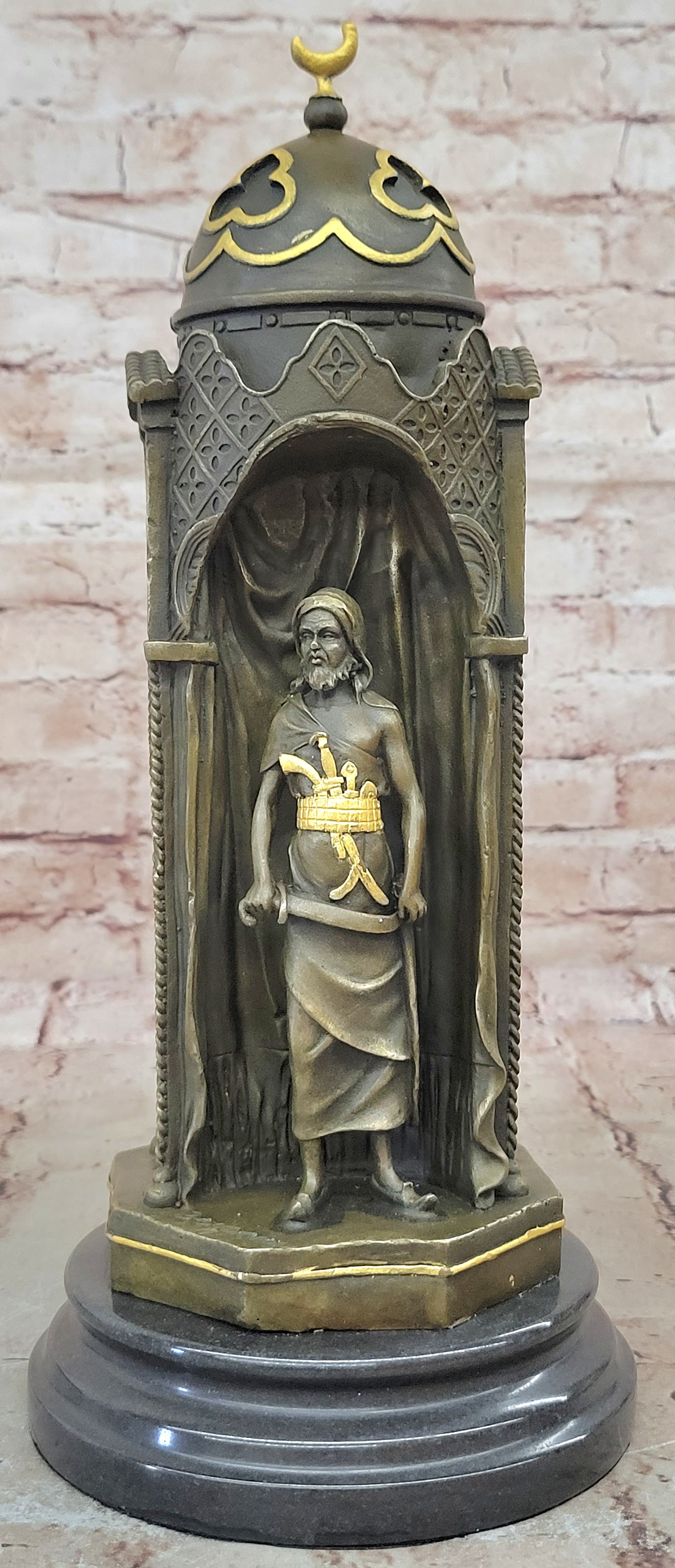 Handcrafted bronze sculpture SALE Gir Slave A Protecting Man Arab Bergman Franz