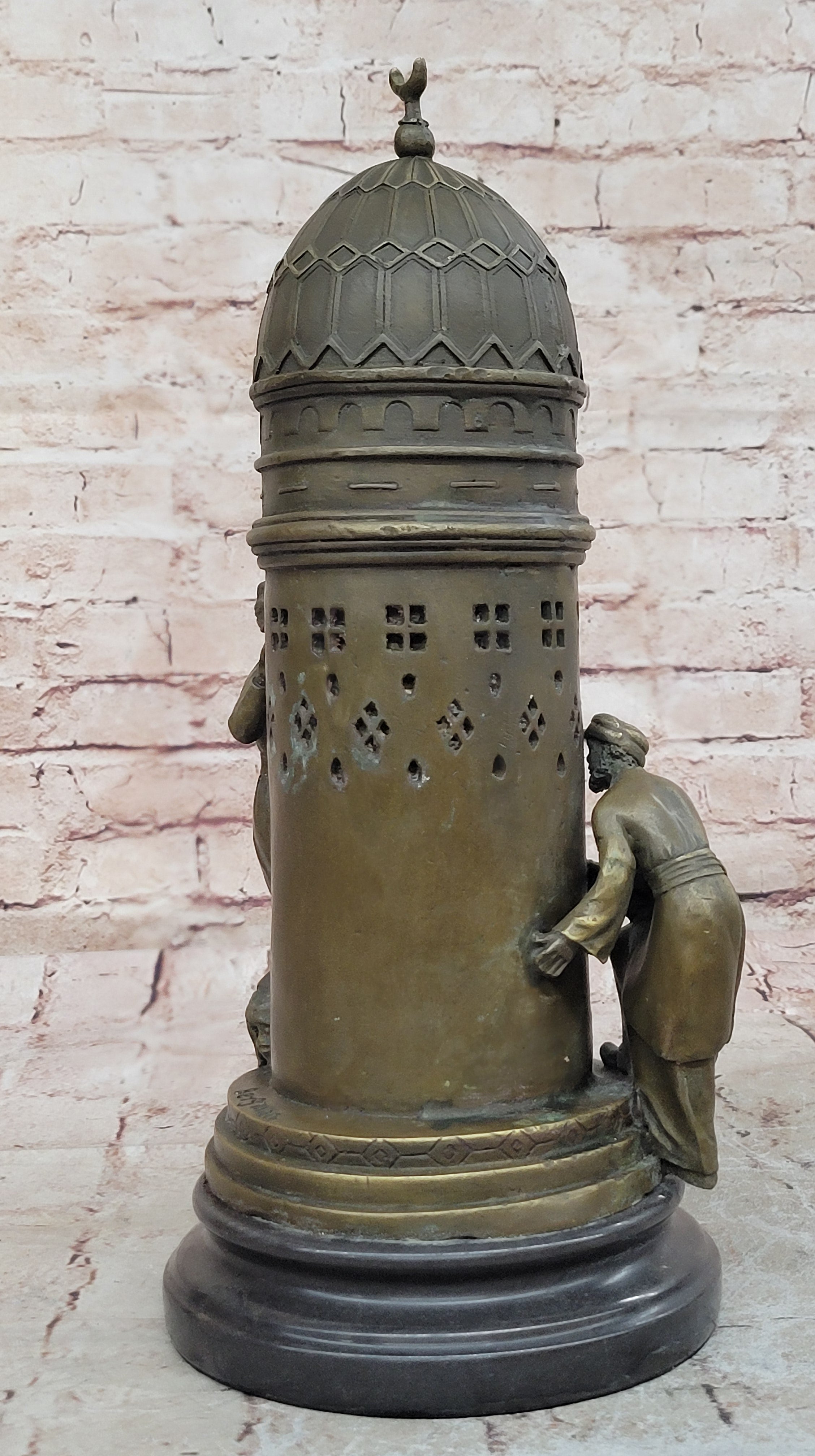 Franz Bergman Real Vienna Solid Nude Bronze Slave Trader Sculpture – Lost Wax Masterpiece on Marble Base