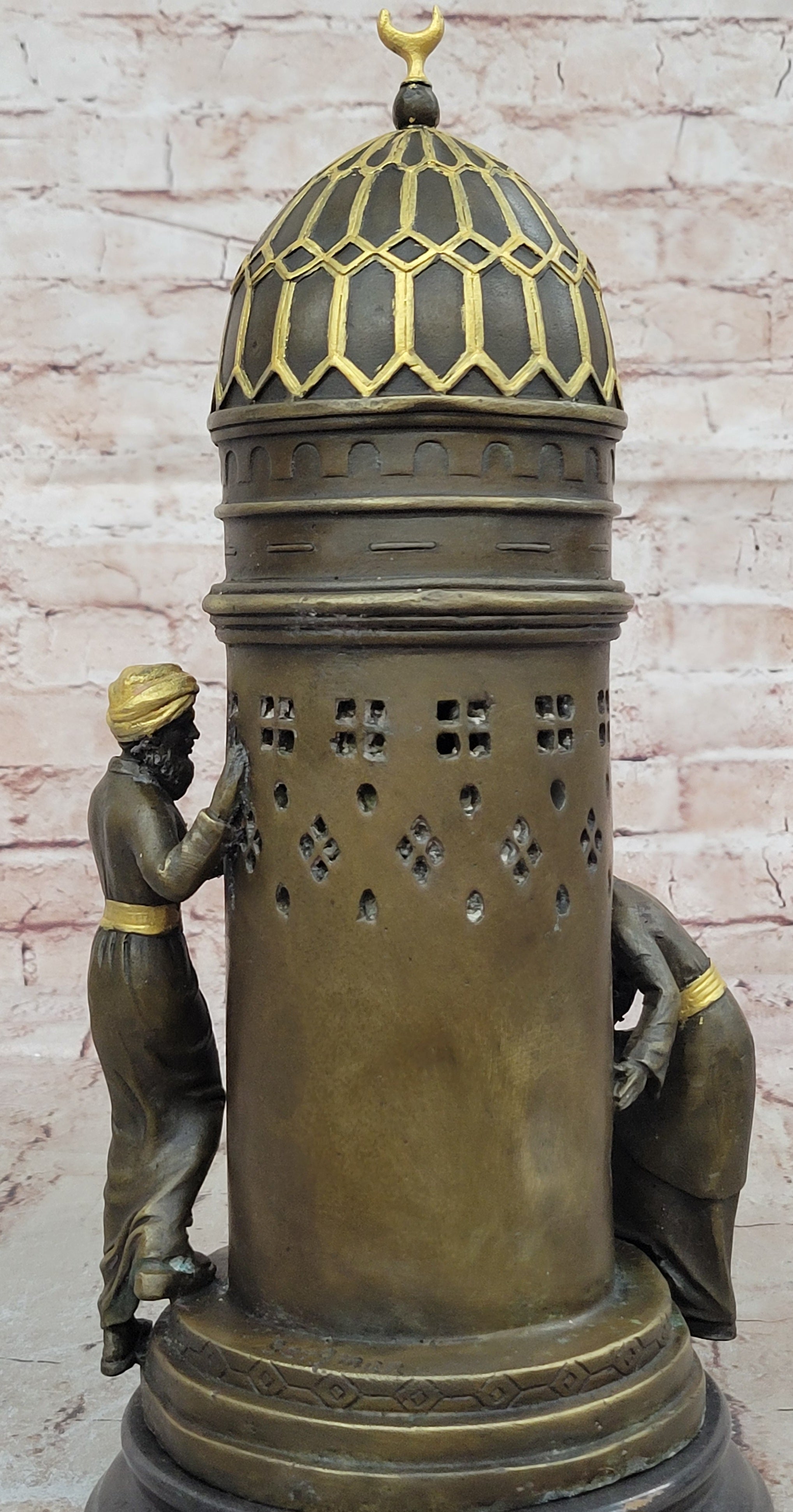 Handcrafted bronze sculpture SALE Fema Nude Men Arab Harem Ali Peeping Oriental