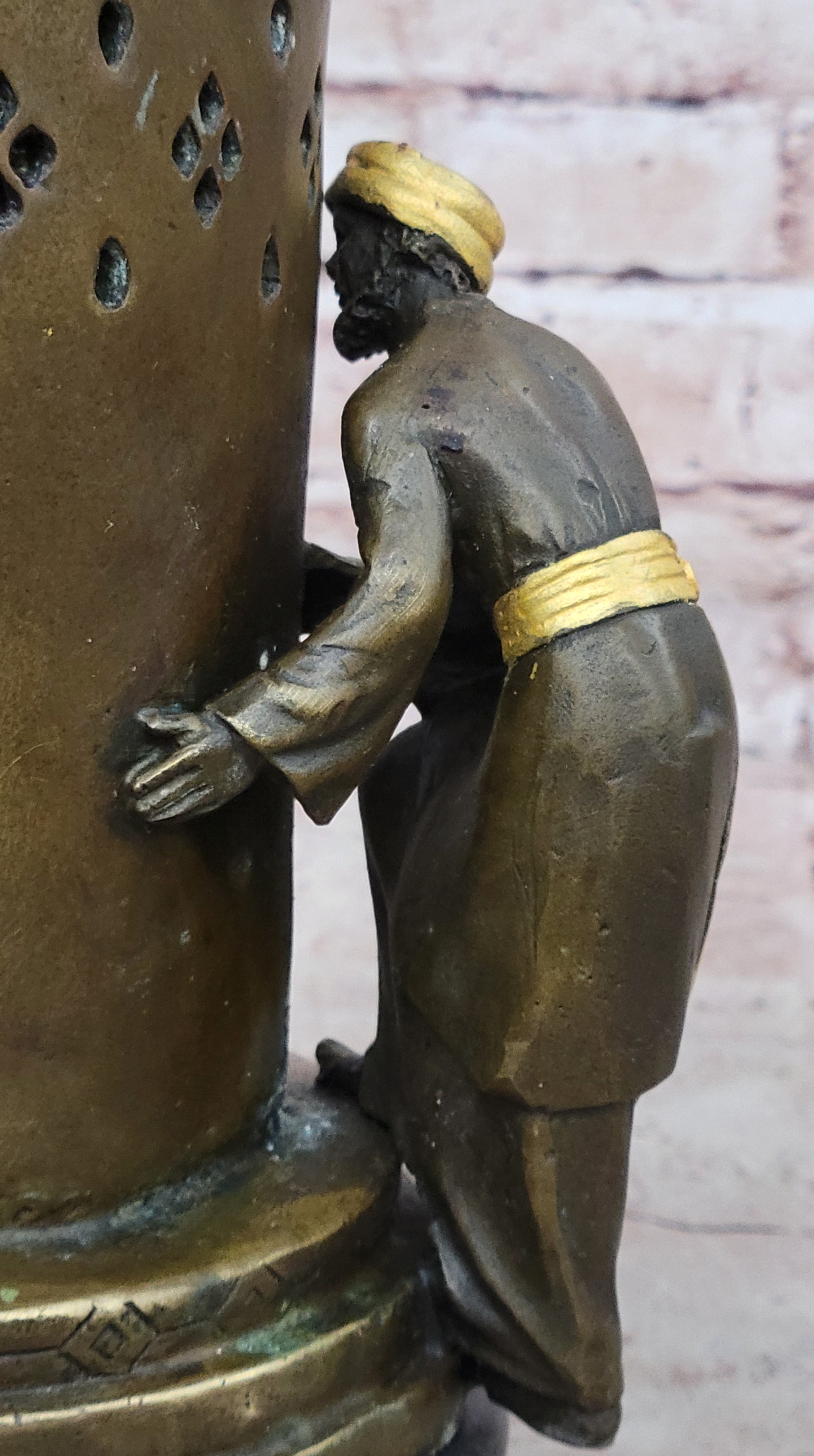 Handcrafted bronze sculpture SALE Fema Nude Men Arab Harem Ali Peeping Oriental