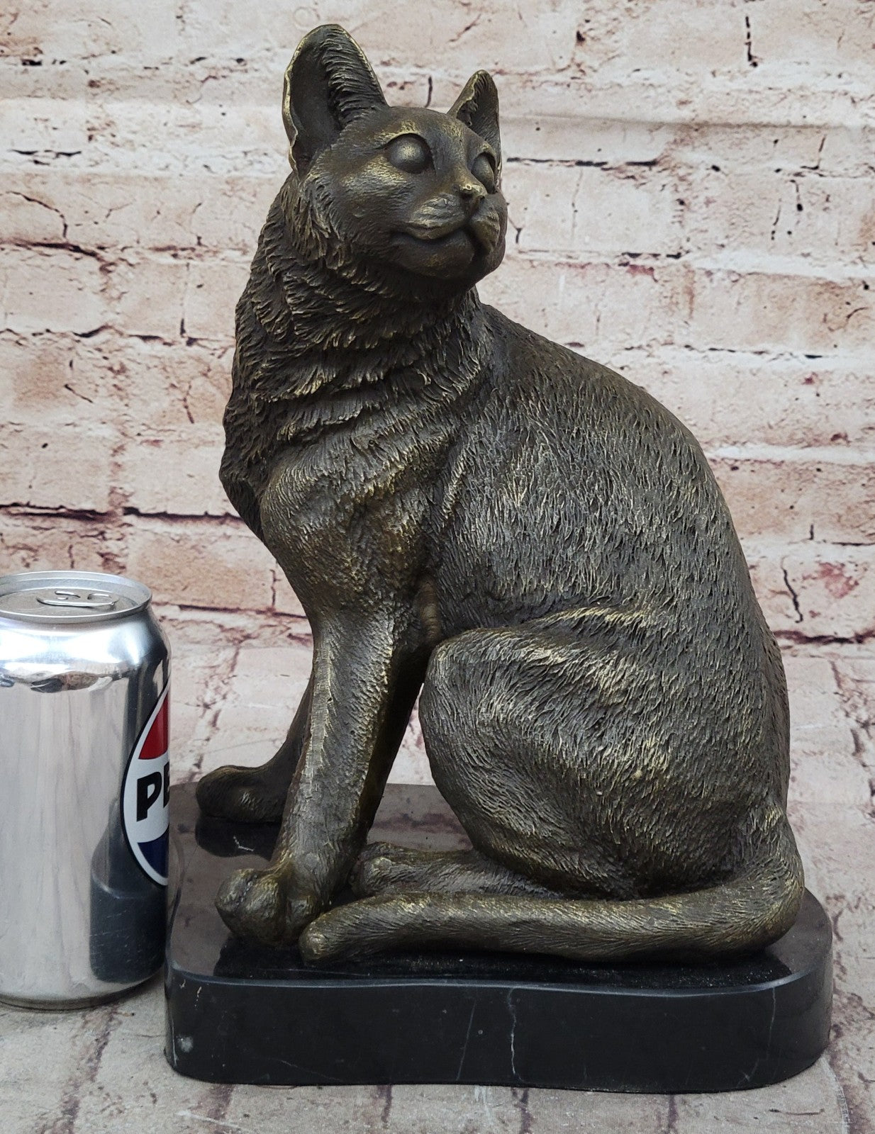 Artistic Kitten Cat Lover Collector Bronze Statue Sculpture Figurine Art Deco