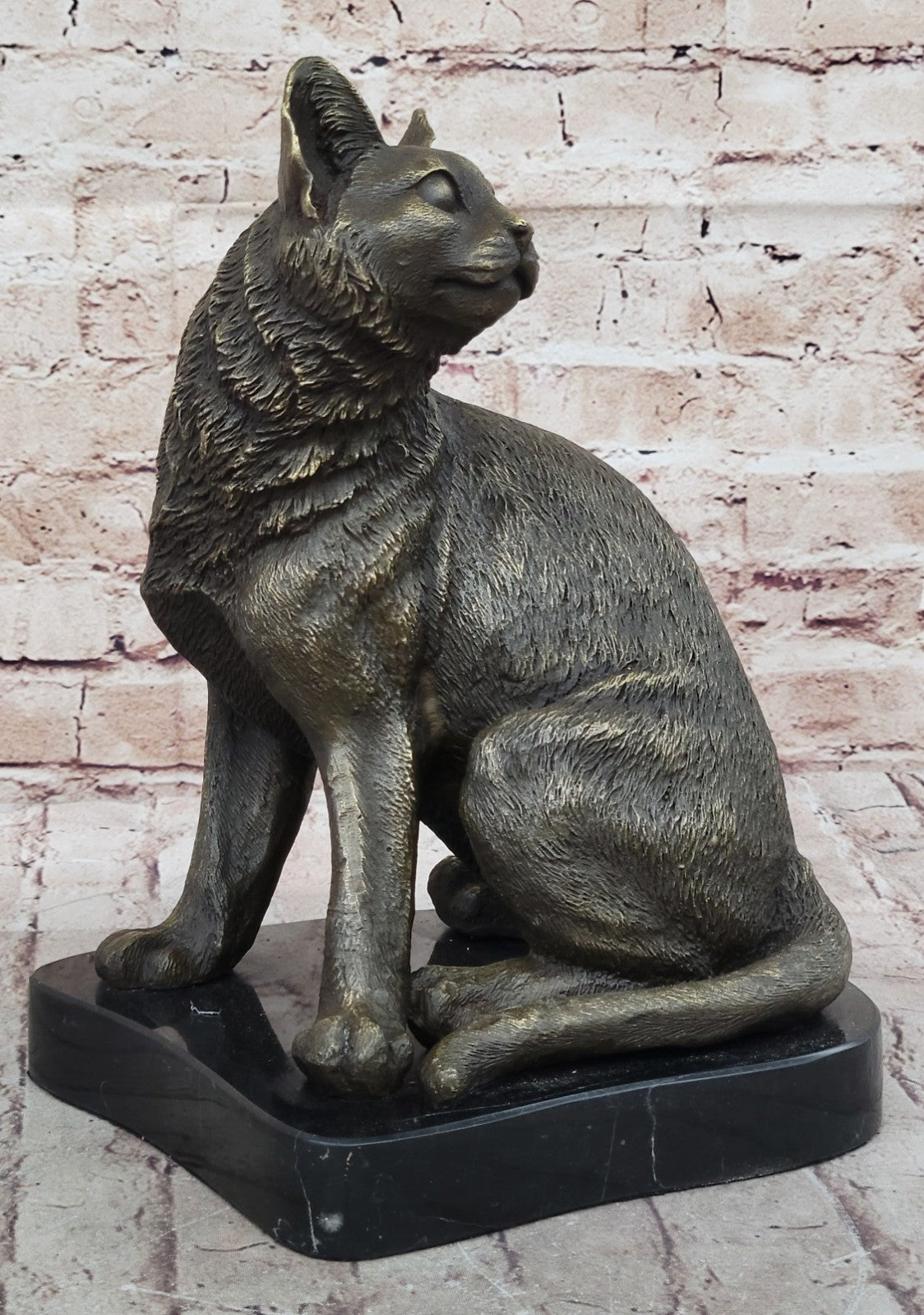 Artistic Kitten Cat Lover Collector Bronze Statue Sculpture Figurine Art Deco