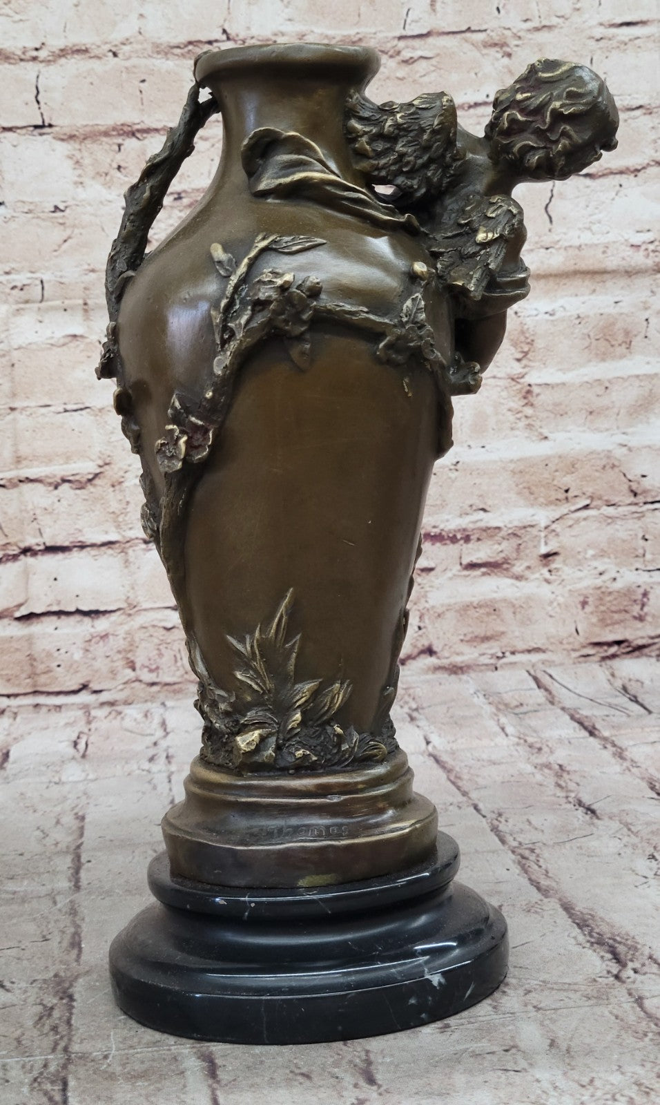 Art Deco Victorian Style Baby Angel Cherubs Vase Planter Bronze Statue Sale