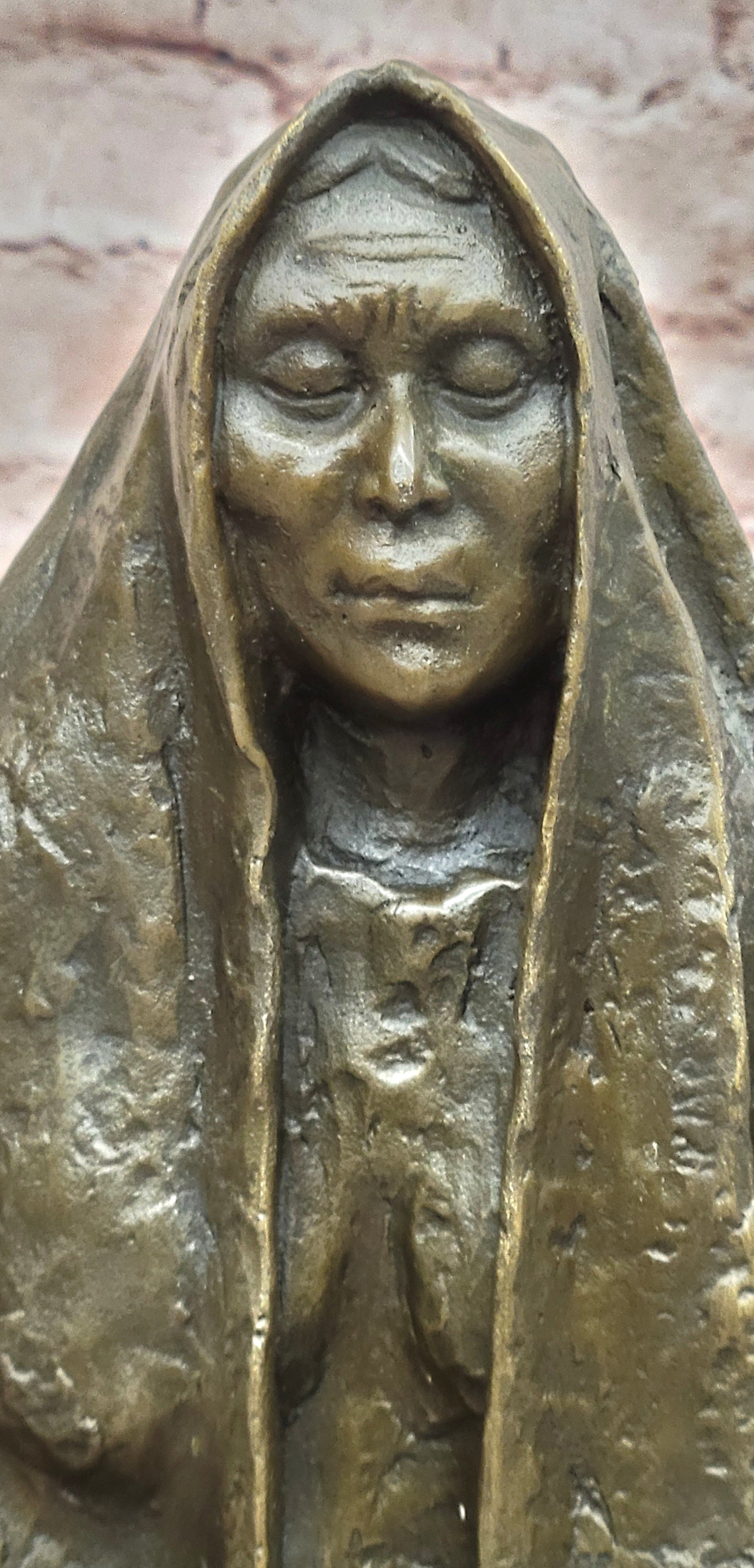 Handcrafted bronze sculpture SALE Elder Wise American Native Original Signed Upd