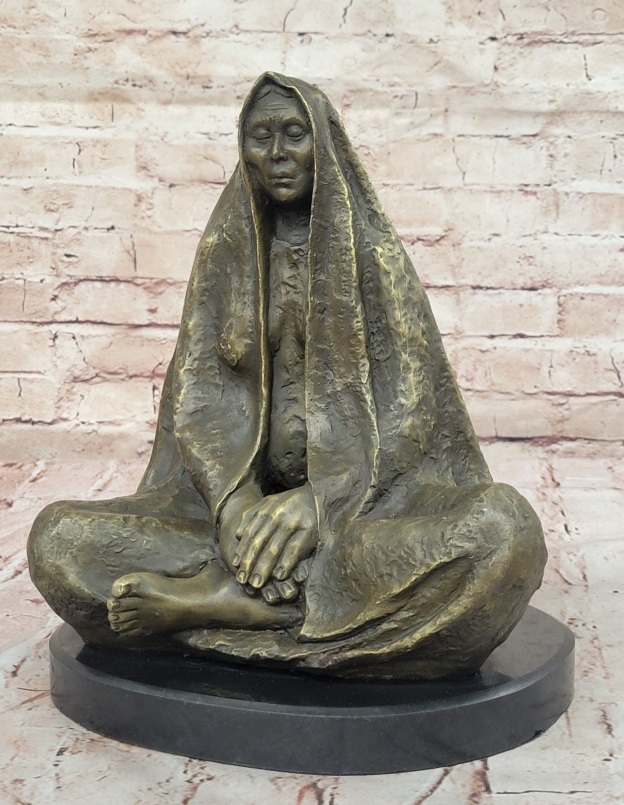 Original Signed Art Native American Genuine Bronze sculpture marble statue Deal