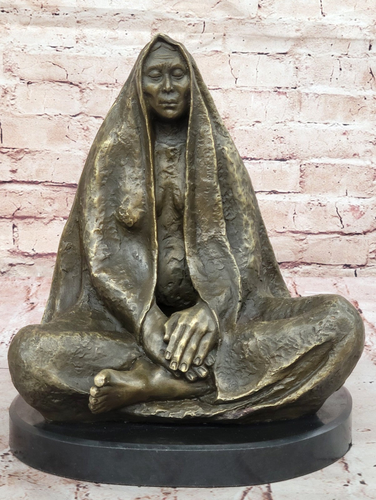 Original Signed Art Native American Genuine Bronze sculpture marble statue Deal