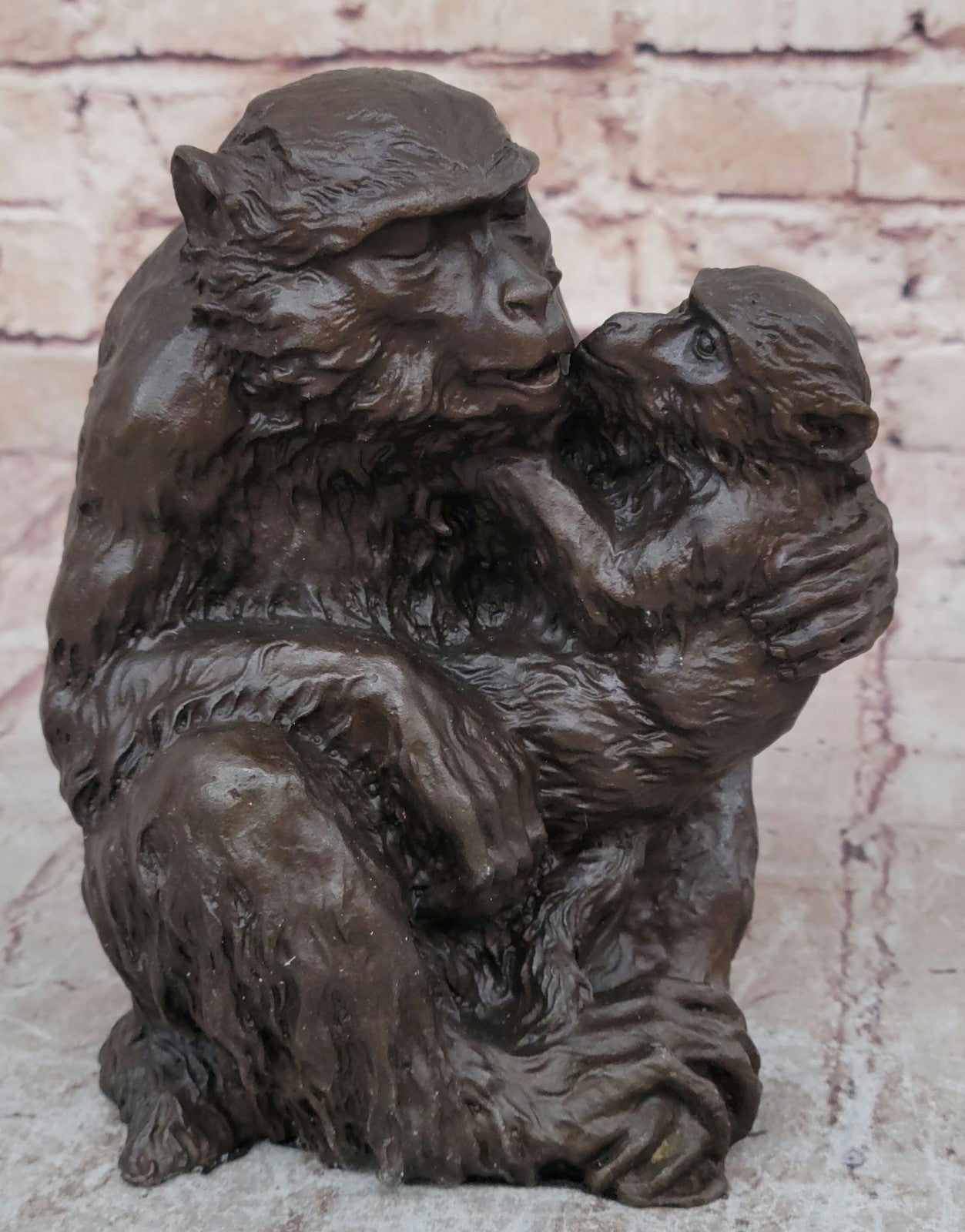 100% Real Bronze Monkey Family Wild Animals and Wild Life sculpture by Canova NR