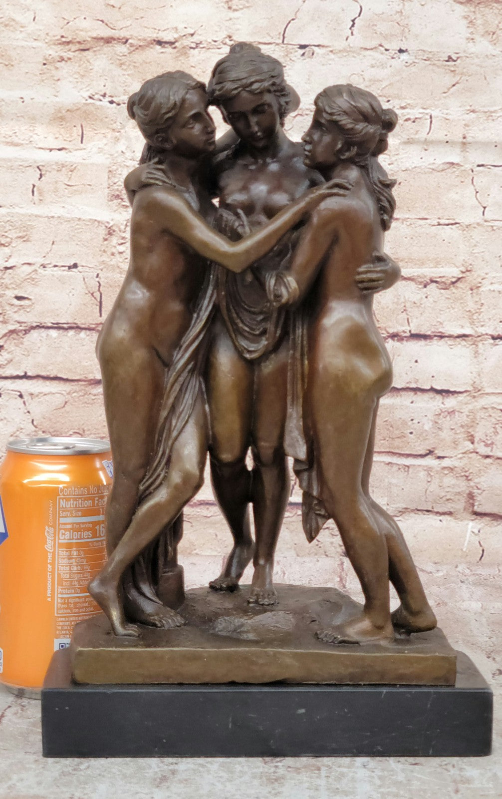 Signed Popular Three Graces Nude Ladies by Canova Hot Cast Classic Artwork Decor