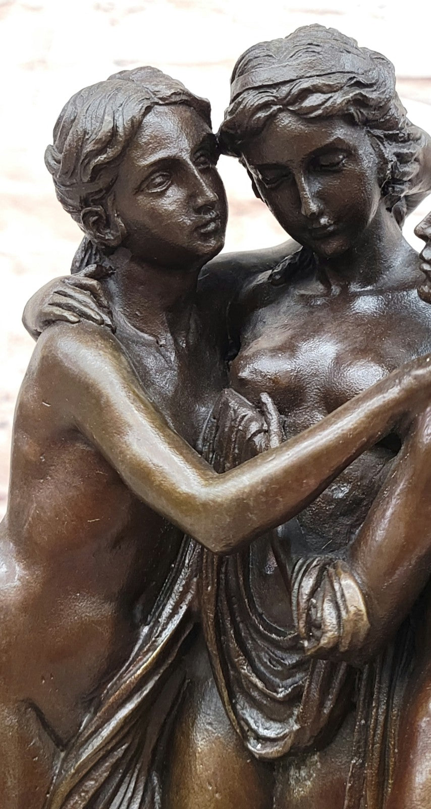 Signed Popular Three Graces Nude Ladies by Canova Hot Cast Classic Artwork Decor