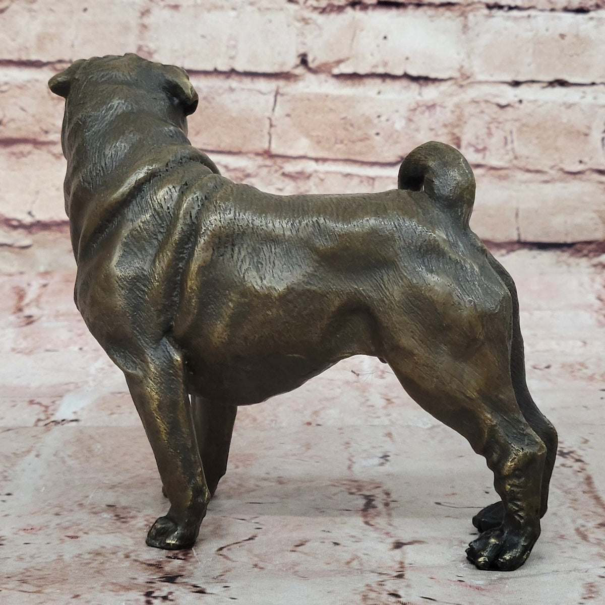 Magnificent Vintage Bronze "Shar pei Heads" Book End/Paperweights Sculpture