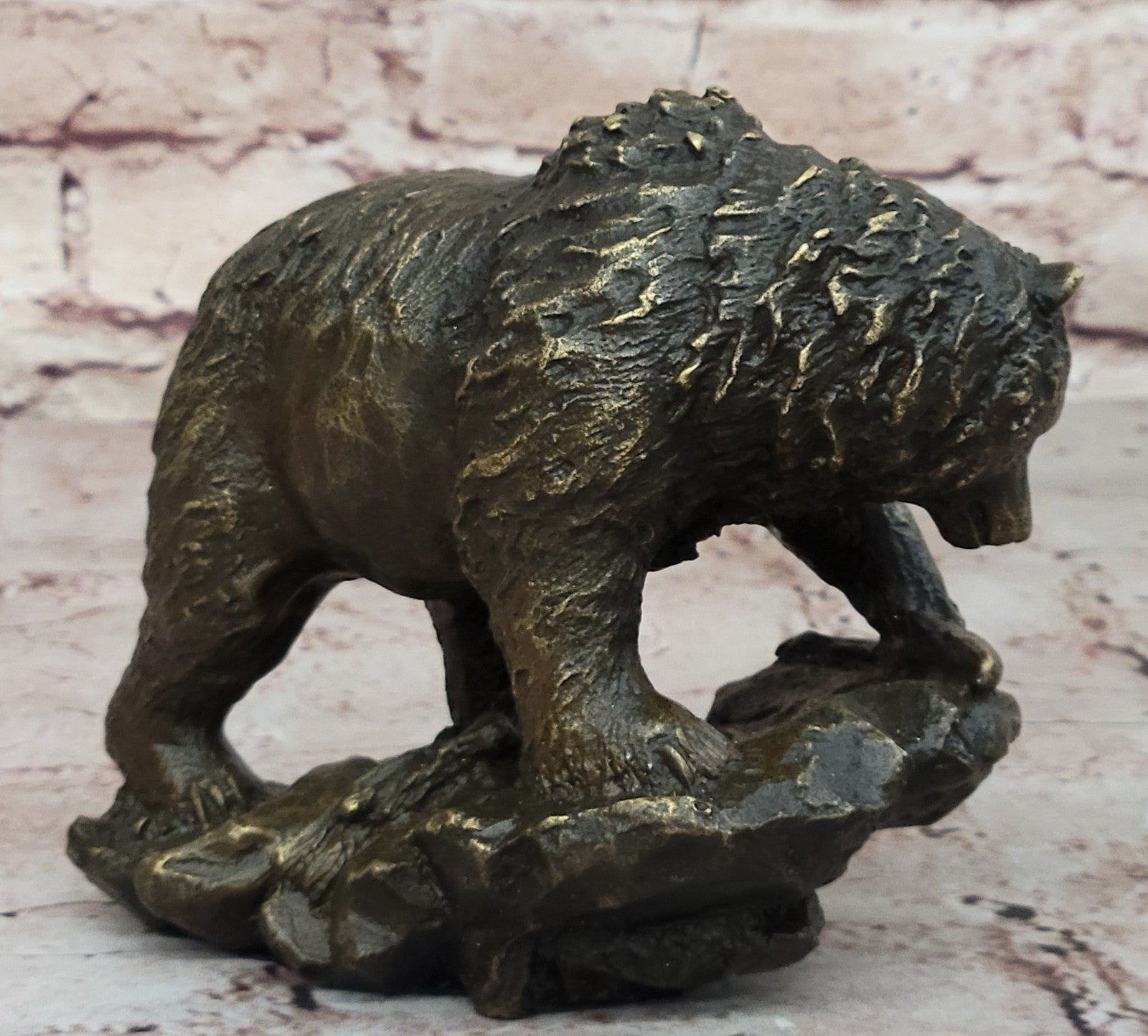 Vienna Bronze Original Black Bear Home Cabin Decor Bronze Sculpture Figurine Art