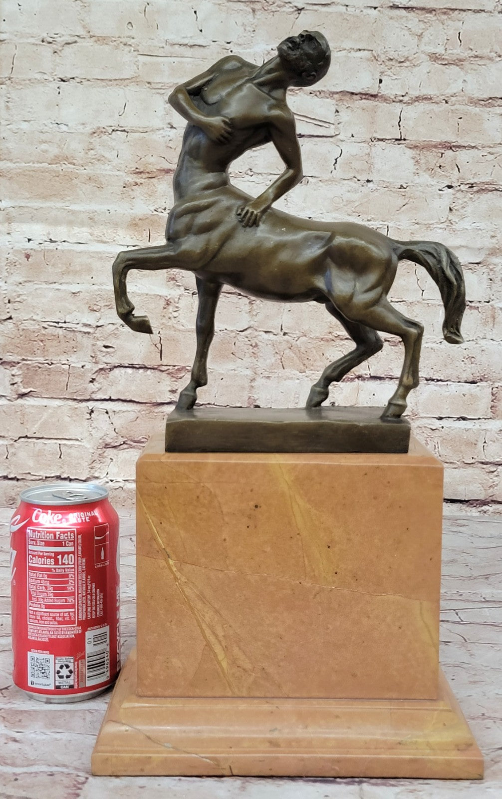 Handcrafted Detailed Centaur Bronze Masterpiece European Made by Lost Wax Gift