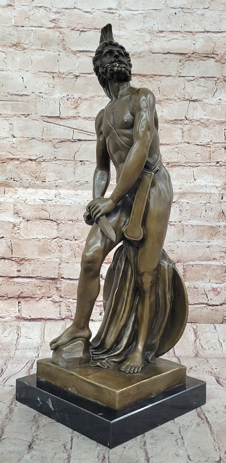 Roman Military Warrior Bronze Statue Hot Cast Classic Artwork Sculpture Figurine