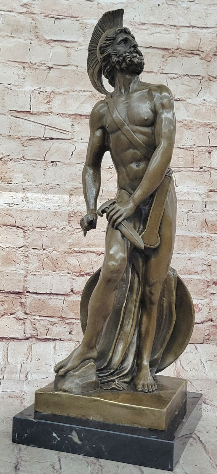 Roman Military Warrior Bronze Statue Hot Cast Classic Artwork Sculpture Figurine