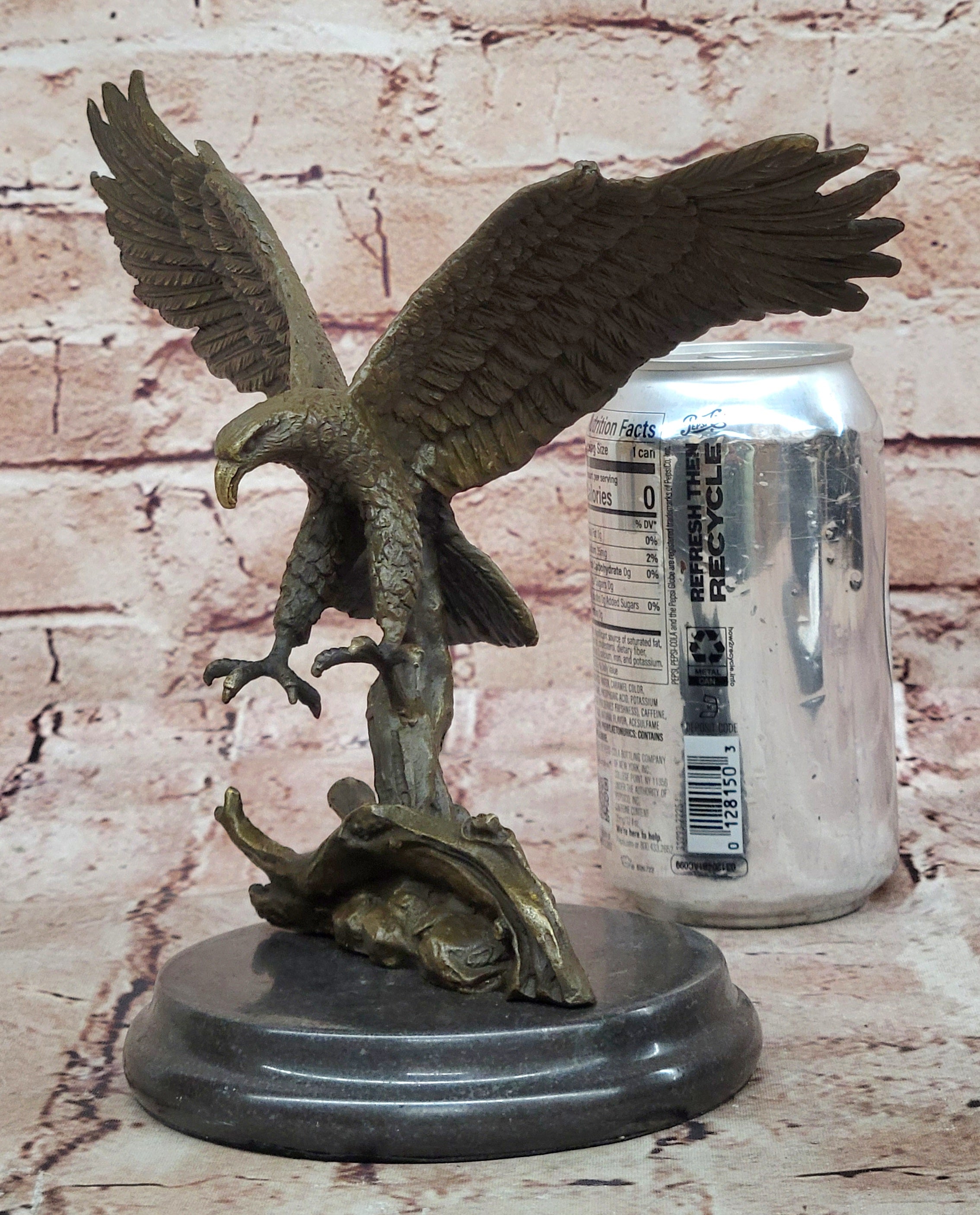 100% Real Bronze Statue AMERICAN BALD EAGLE Figure Sculpture Art Figurine SALE