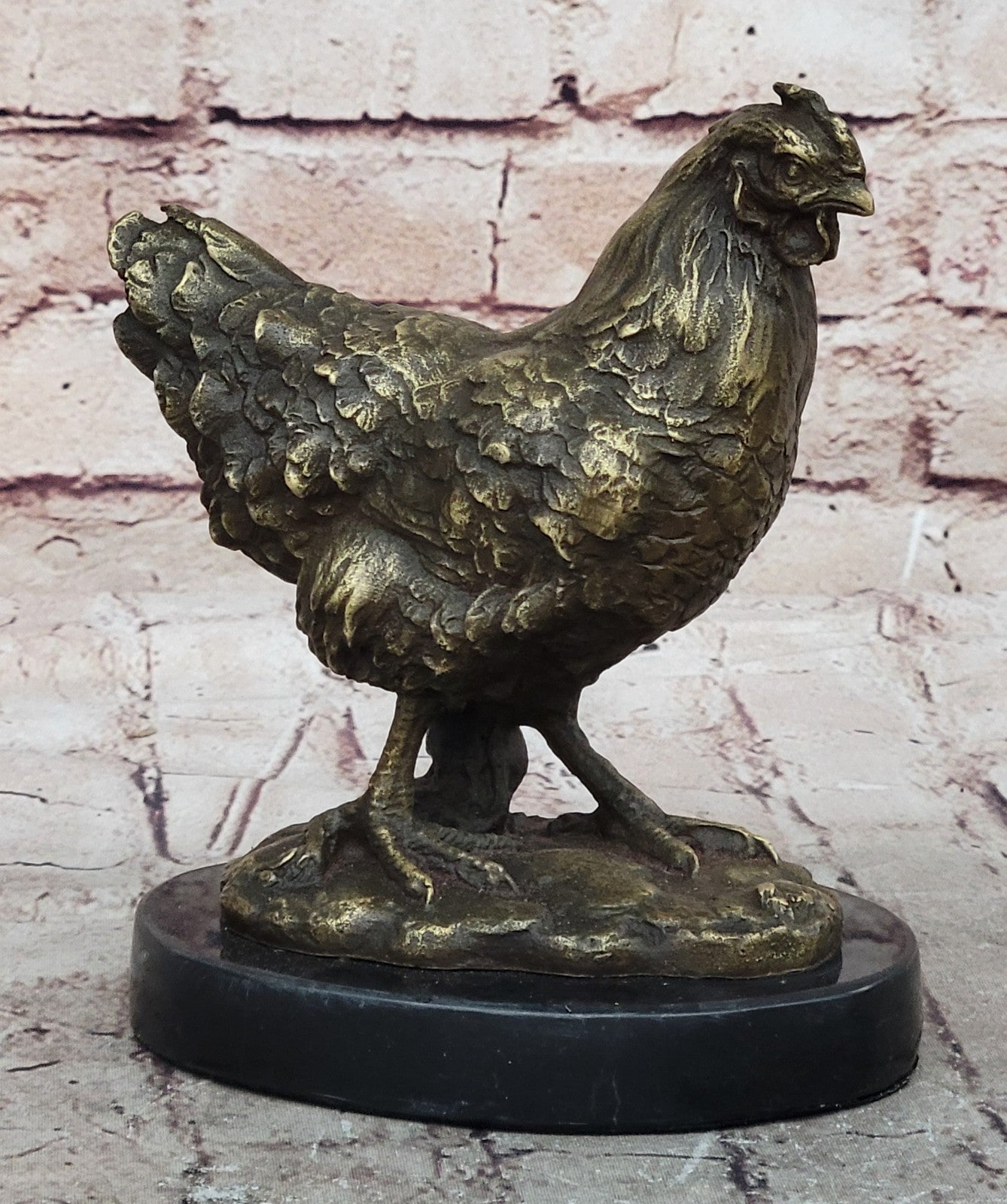 Abstract Modern Rooster Bronze Sculpture Hand Crafted Milo Figurine Art Décor