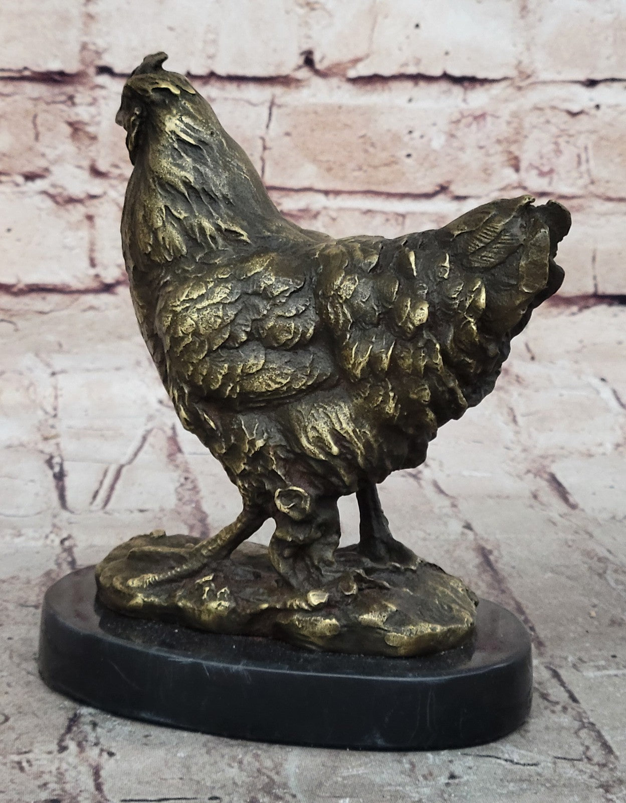 Abstract Modern Rooster Bronze Sculpture Hand Crafted Milo Figurine Art Décor