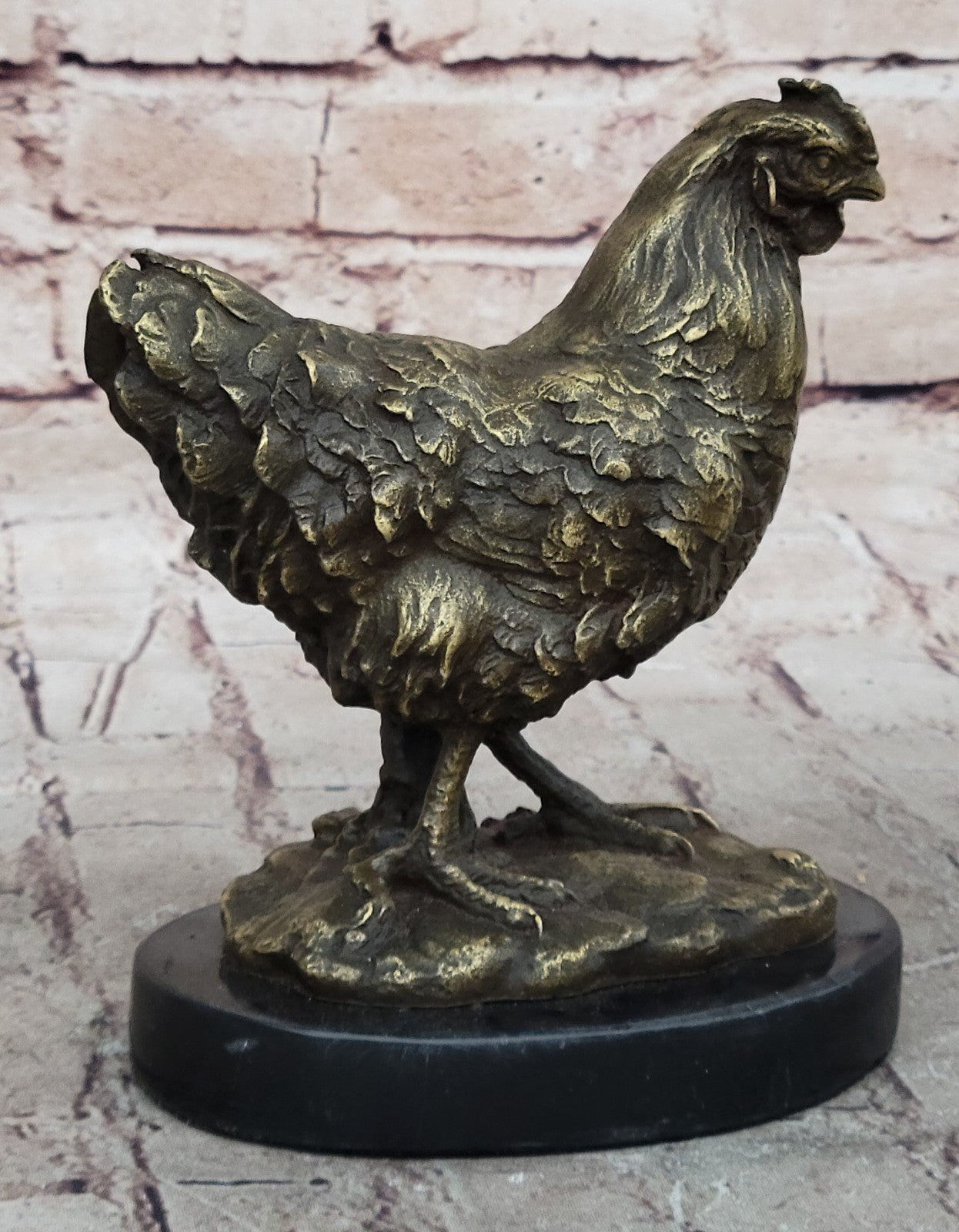 Abstract Modern Rooster Bronze Sculpture Hand Crafted Milo Figurine Art Décor