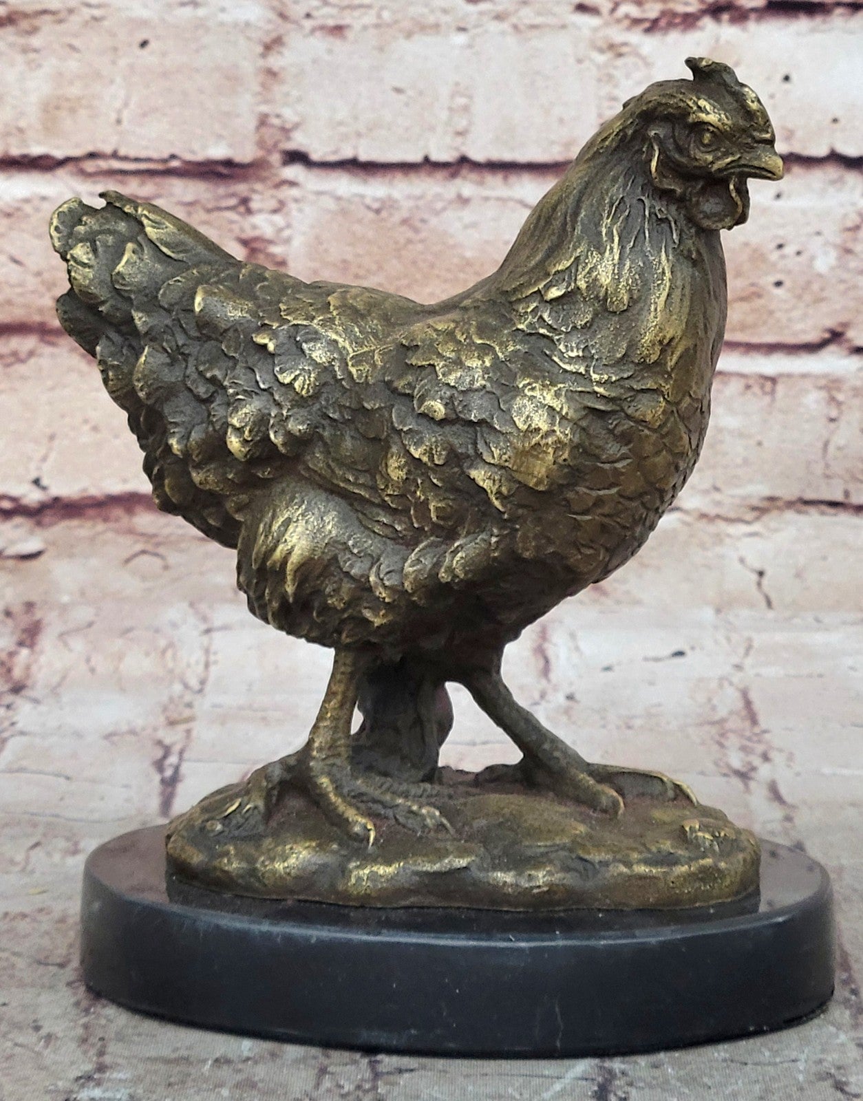 Abstract Modern Rooster Bronze Sculpture Hand Crafted Milo Figurine Art Décor
