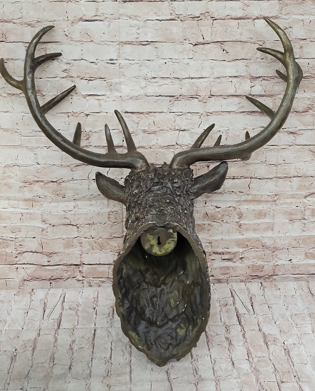 Handcrafted Bronze Sculpture SALE – Life-Size Elk Head Bust by Carl Kauba, Signed