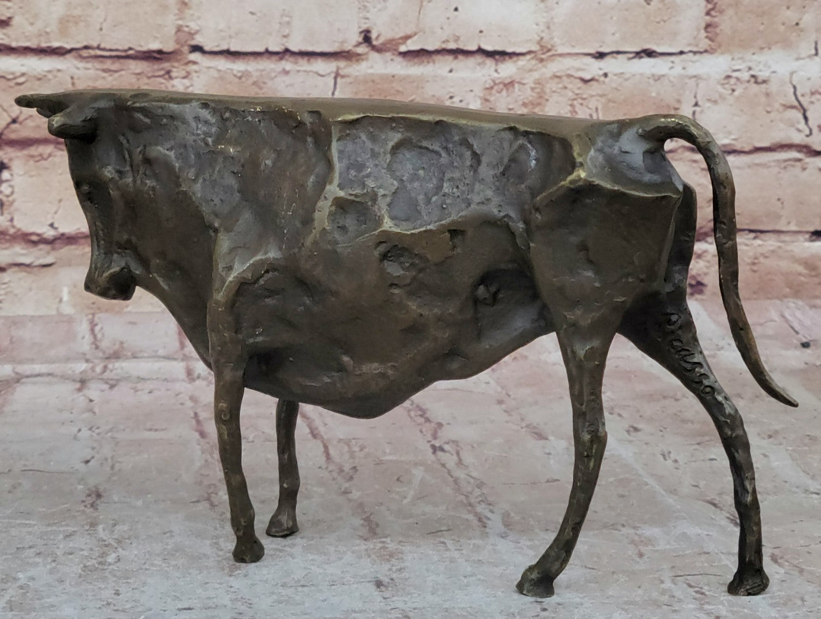 Bronze Sculpture Modern Abstract Art Bull by Picasso Hot Cast Figurine Figure