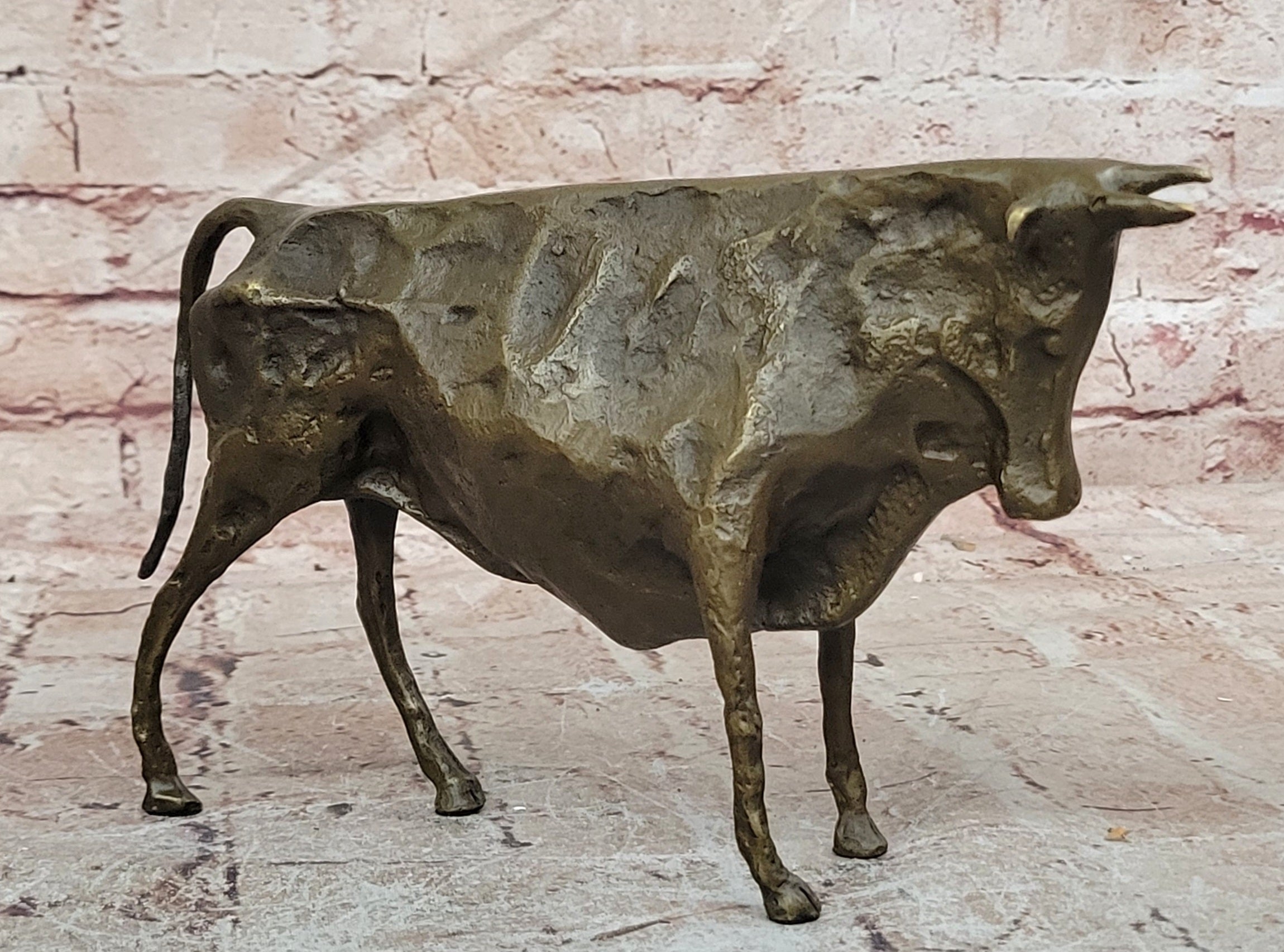 Bronze Sculpture Modern Abstract Art Bull by Picasso Hot Cast Figurine Figure