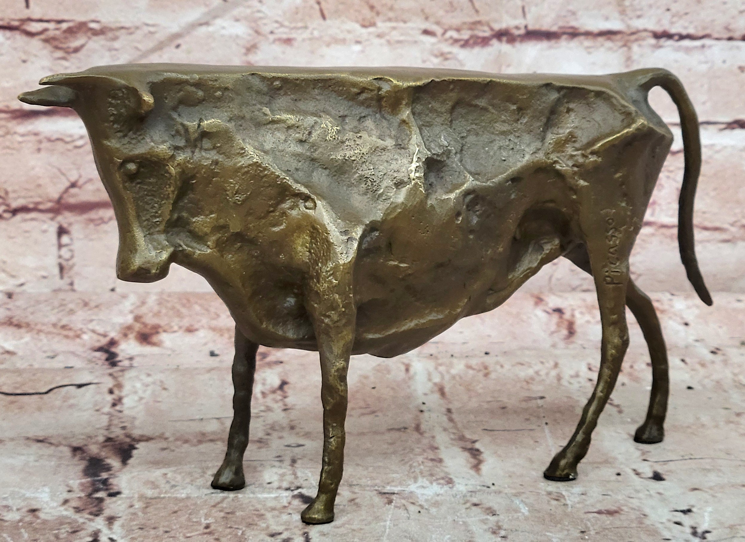 Bronze Sculpture Modern Abstract Art Bull by Picasso Hot Cast Figurine Figure