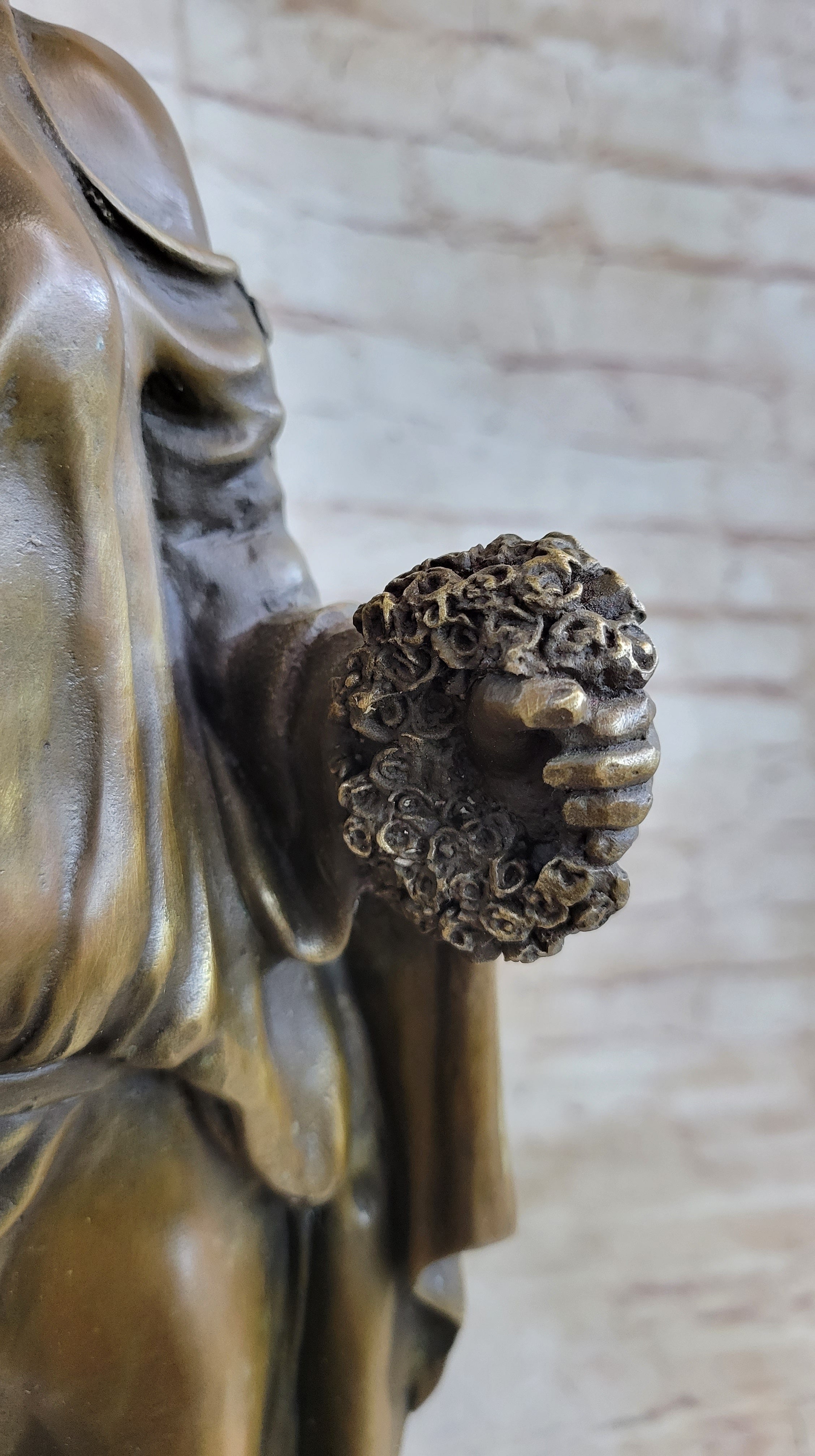 100% Solid Genuine Bronze Sculpture Hot Cast Naked Nude Maiden Figurine SALE