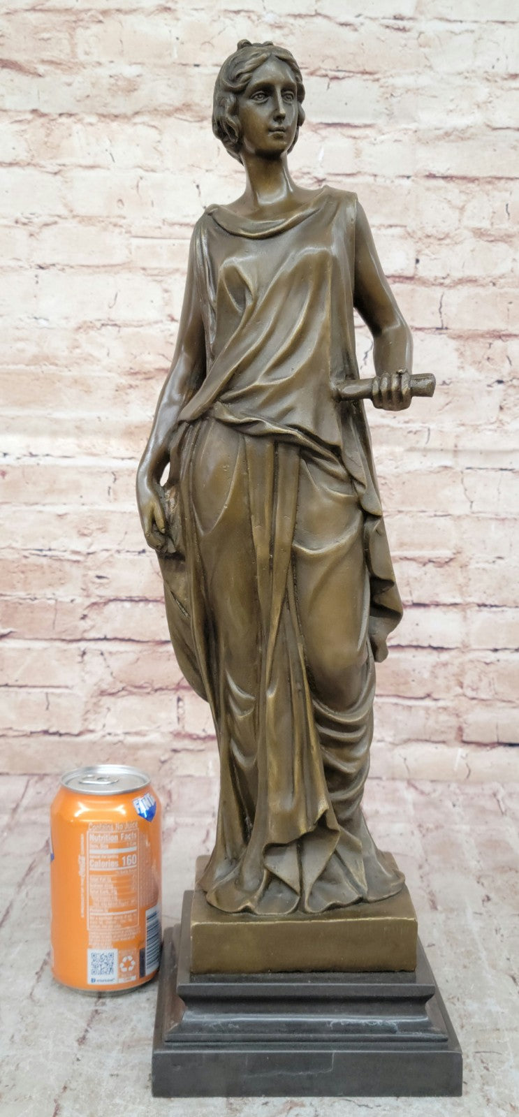 Young Woman Lovely Statue Handcrafted Bronze Sculpture Figure Home Decor Hotcast