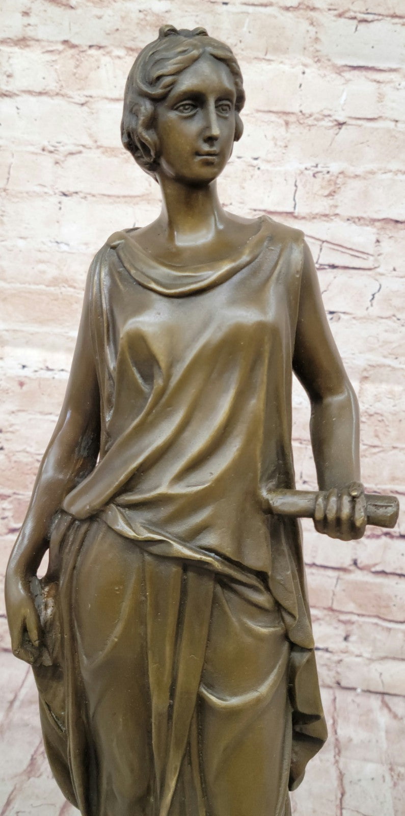 Young Woman Lovely Statue Handcrafted Bronze Sculpture Figure Home Decor Hotcast