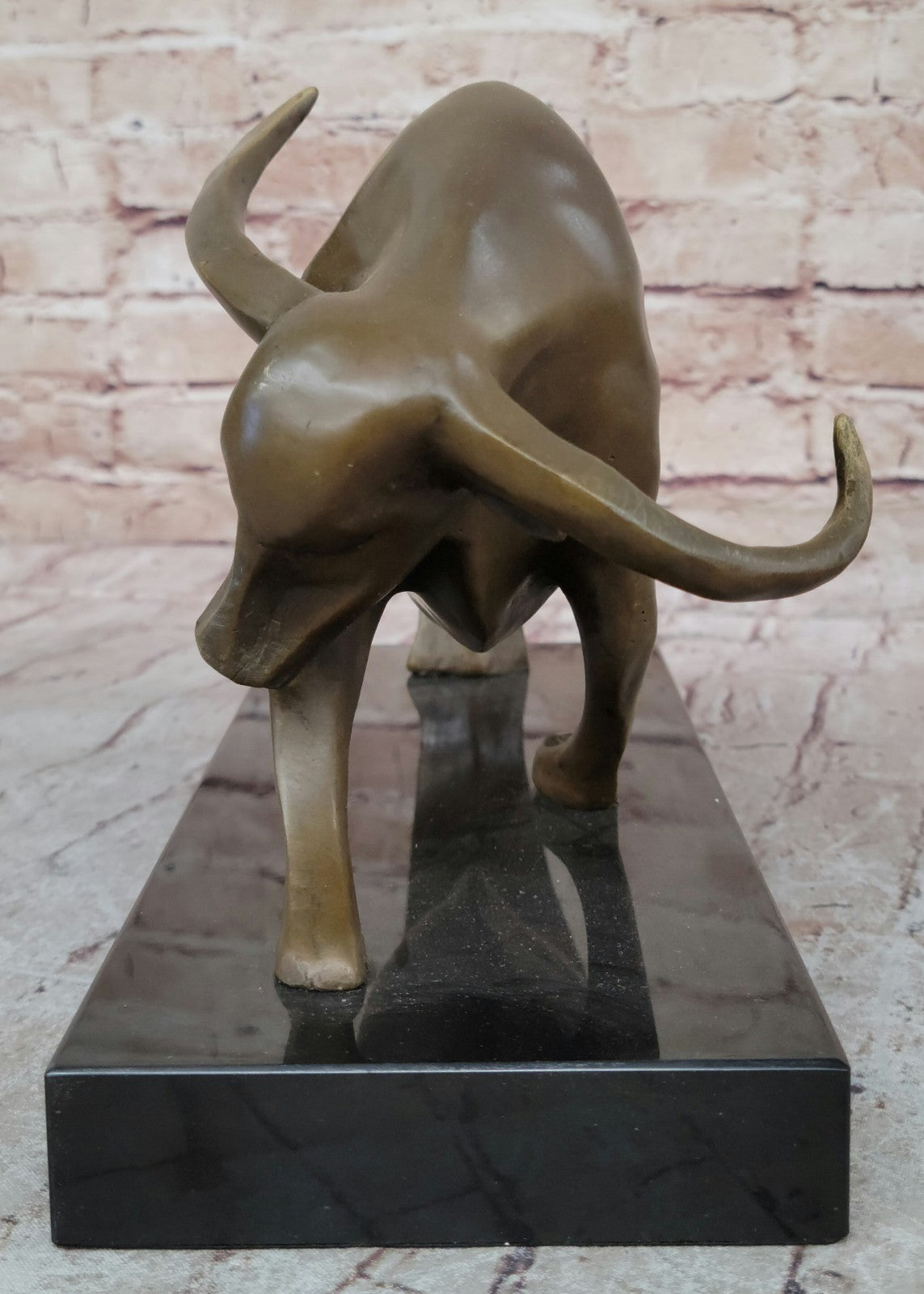 Bronze Sculpture Modern Art Stock Market Bull Hot Cast Marble Figurine Figure NR