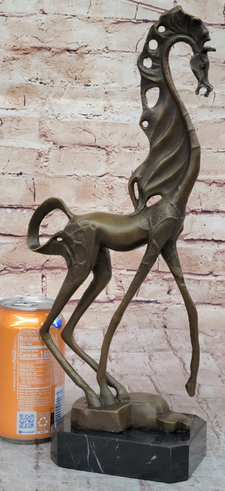 Abstract Modern Art Salvador Dali Horse Hot Cast Bronze Sculpture Marble Figurin