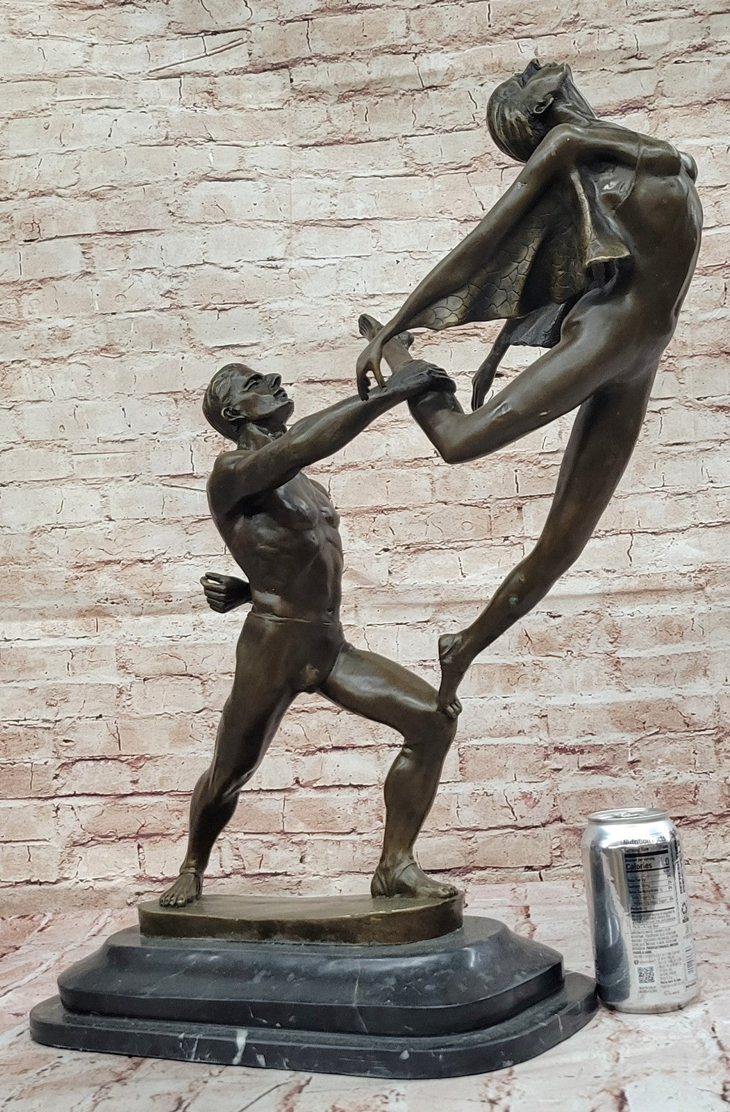 Western Art sculpture Bronze Marble Abstract Two Belle ballerina Statue Artwork