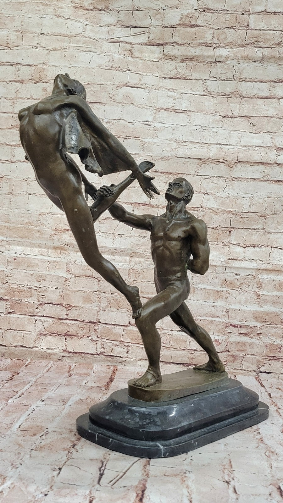 Western Art sculpture Bronze Marble Abstract Two Belle ballerina Statue Artwork