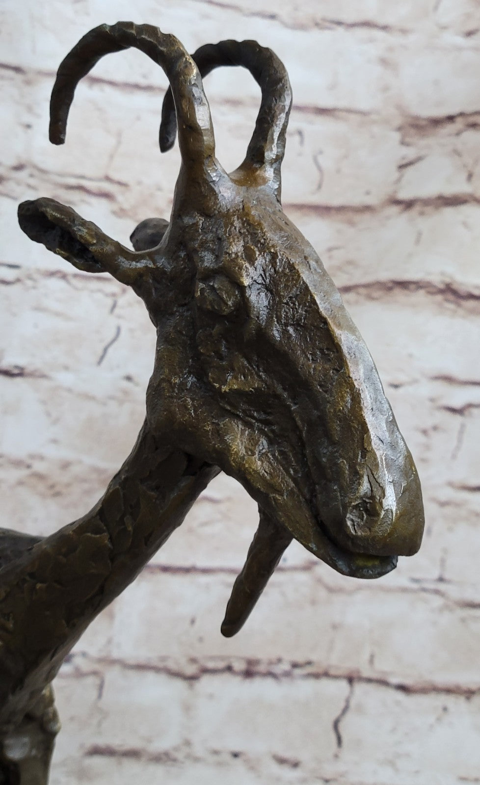 Handcrafted Bronze Sculpture Goat Mascot Signed Picasso European Made Statue