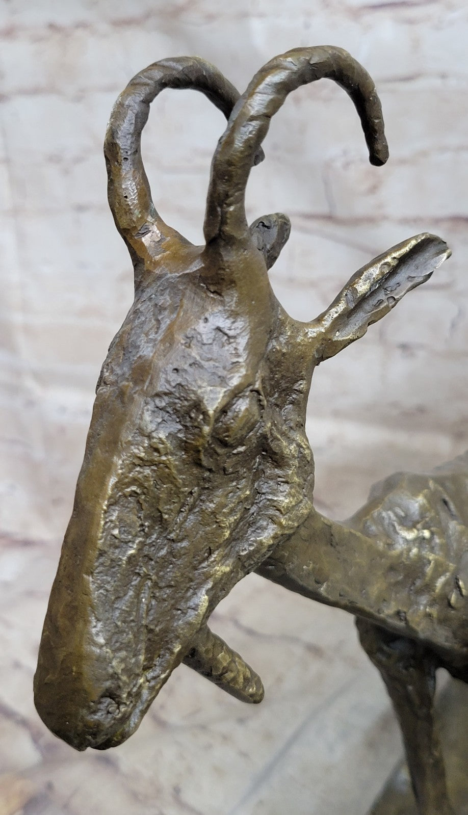 Handcrafted Bronze Sculpture Goat Mascot Signed Picasso European Made Statue