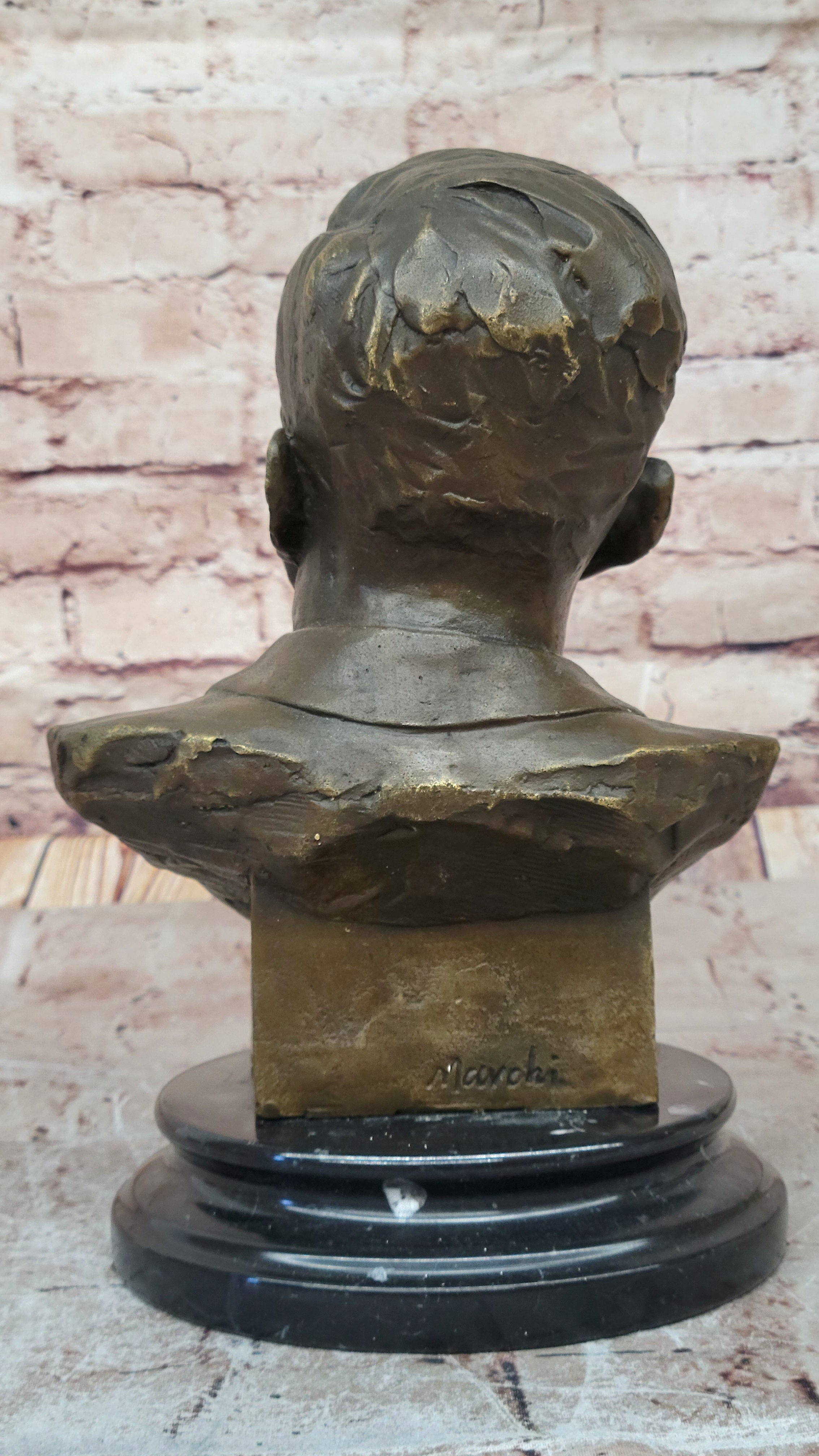 Vintage JFK BUST 100% Real Bronze on Marble Base President John F. Kennedy Sale