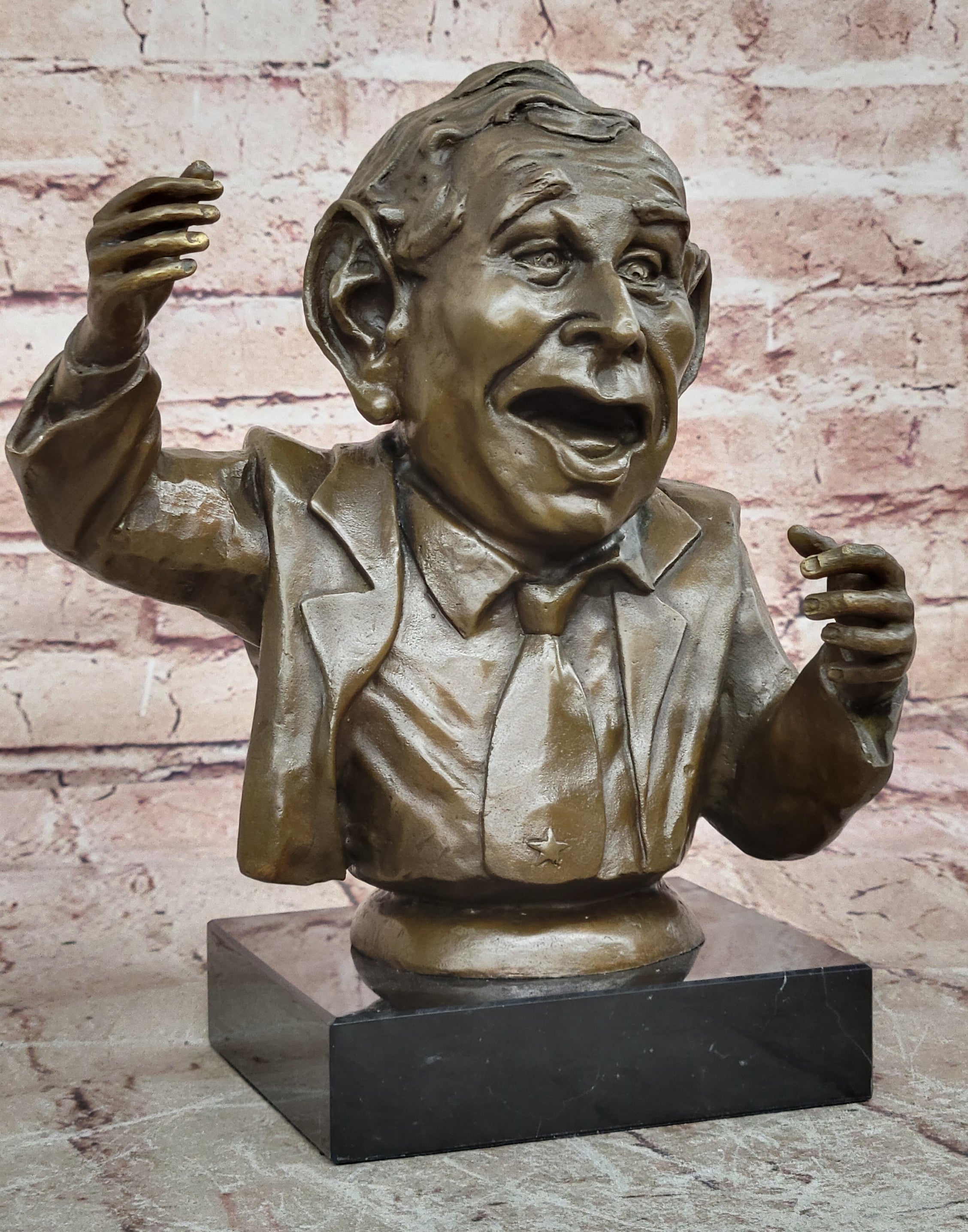 Bronze Sculpture Art Decor Hand Made Signed Bust President George W.Bush