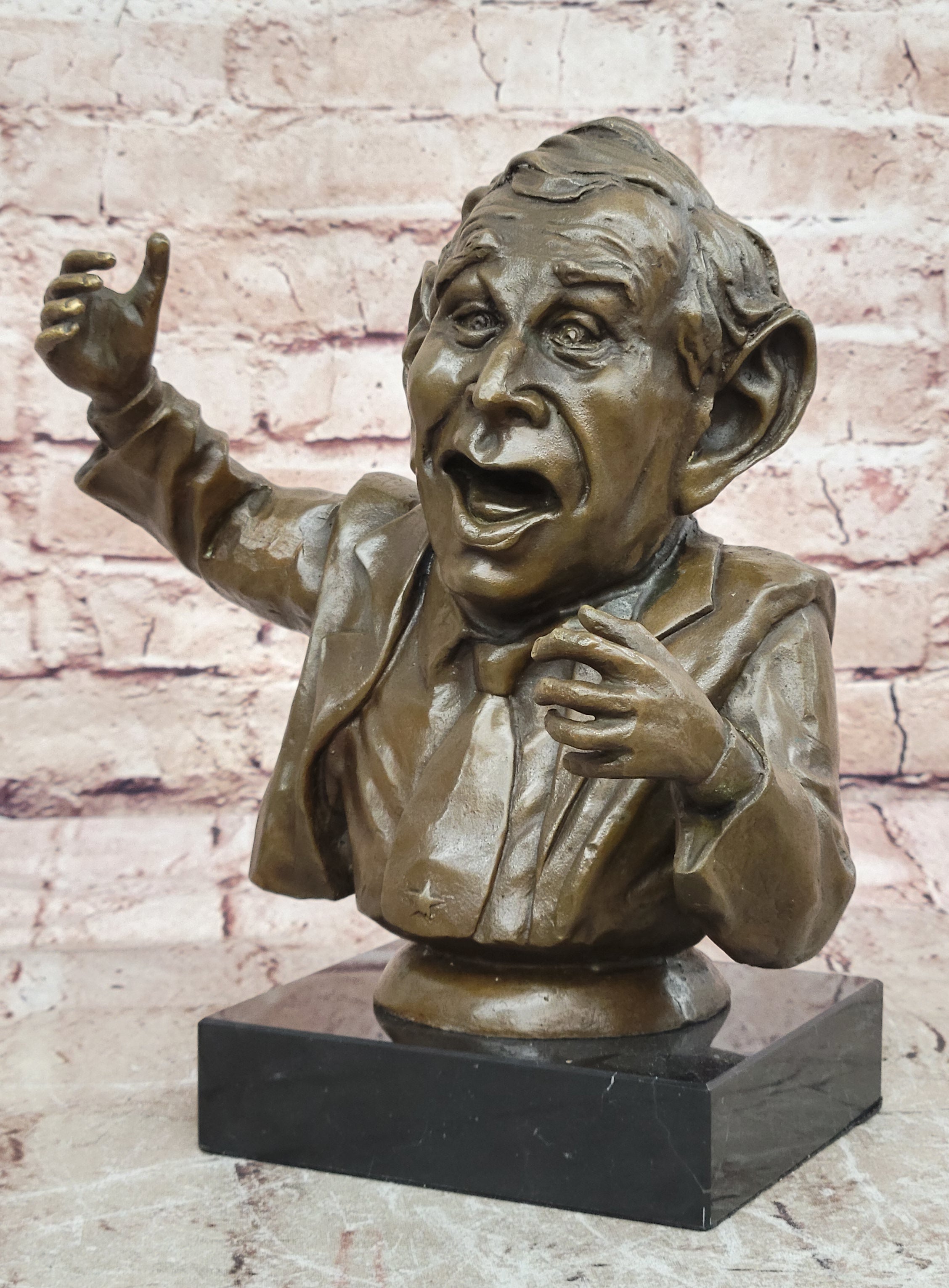 Bronze Sculpture Art Decor Hand Made Signed Bust President George W.Bush