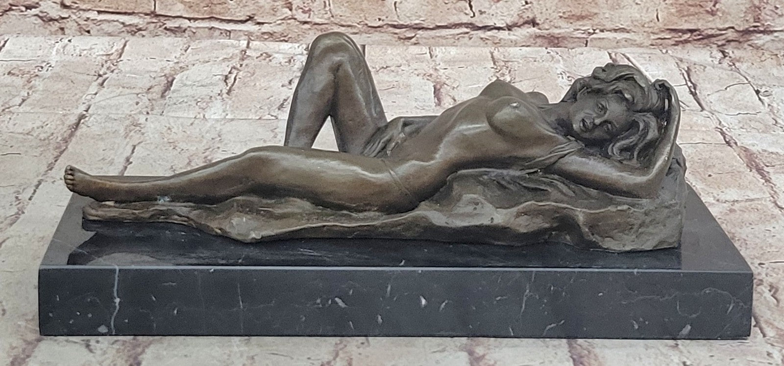 Sexy Nude Creature 100% Solid Genuine Bronze Sculpture Modern Art Hot Cast