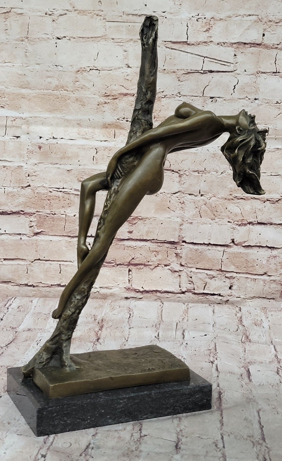Signed Original Italian Artist Aldo Vitaleh Erotic Nude Lady Bronze Sculpture Gift
