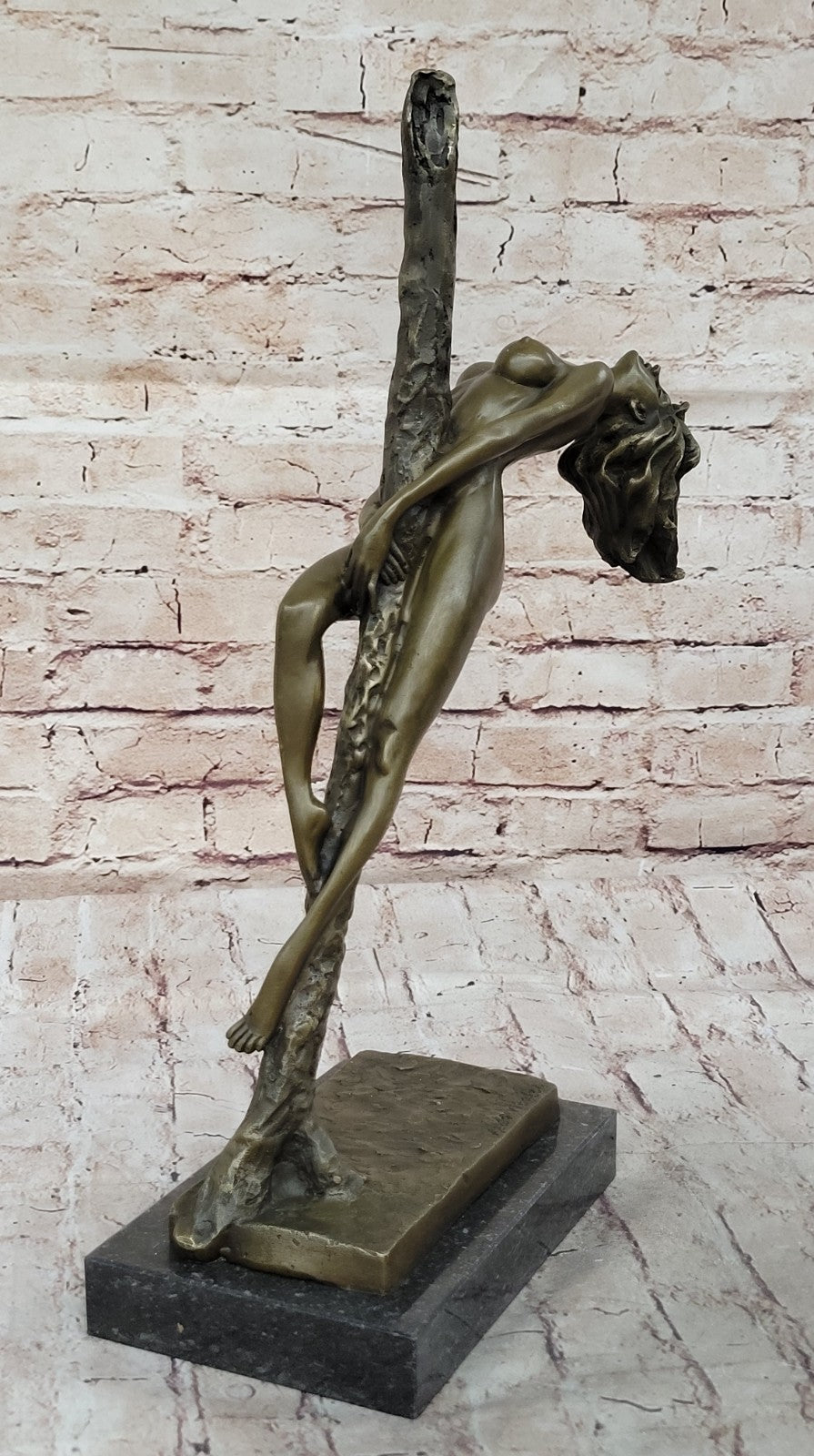 Signed Original Italian Artist Aldo Vitaleh Erotic Nude Lady Bronze Sculpture Gift