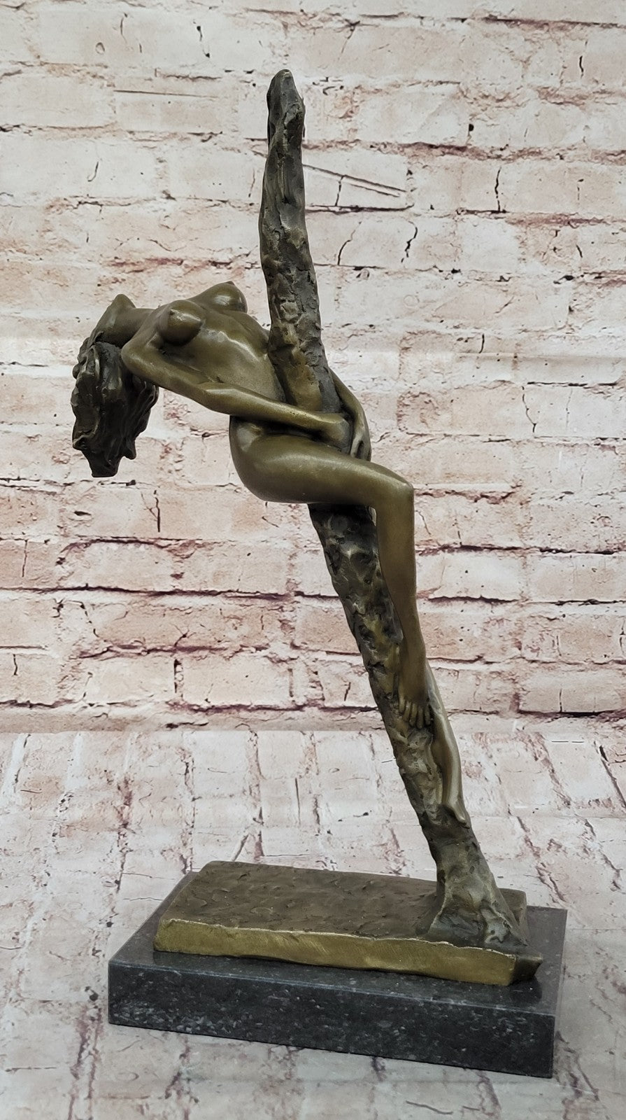 Signed Original Italian Artist Aldo Vitaleh Erotic Nude Lady Bronze Sculpture Gift