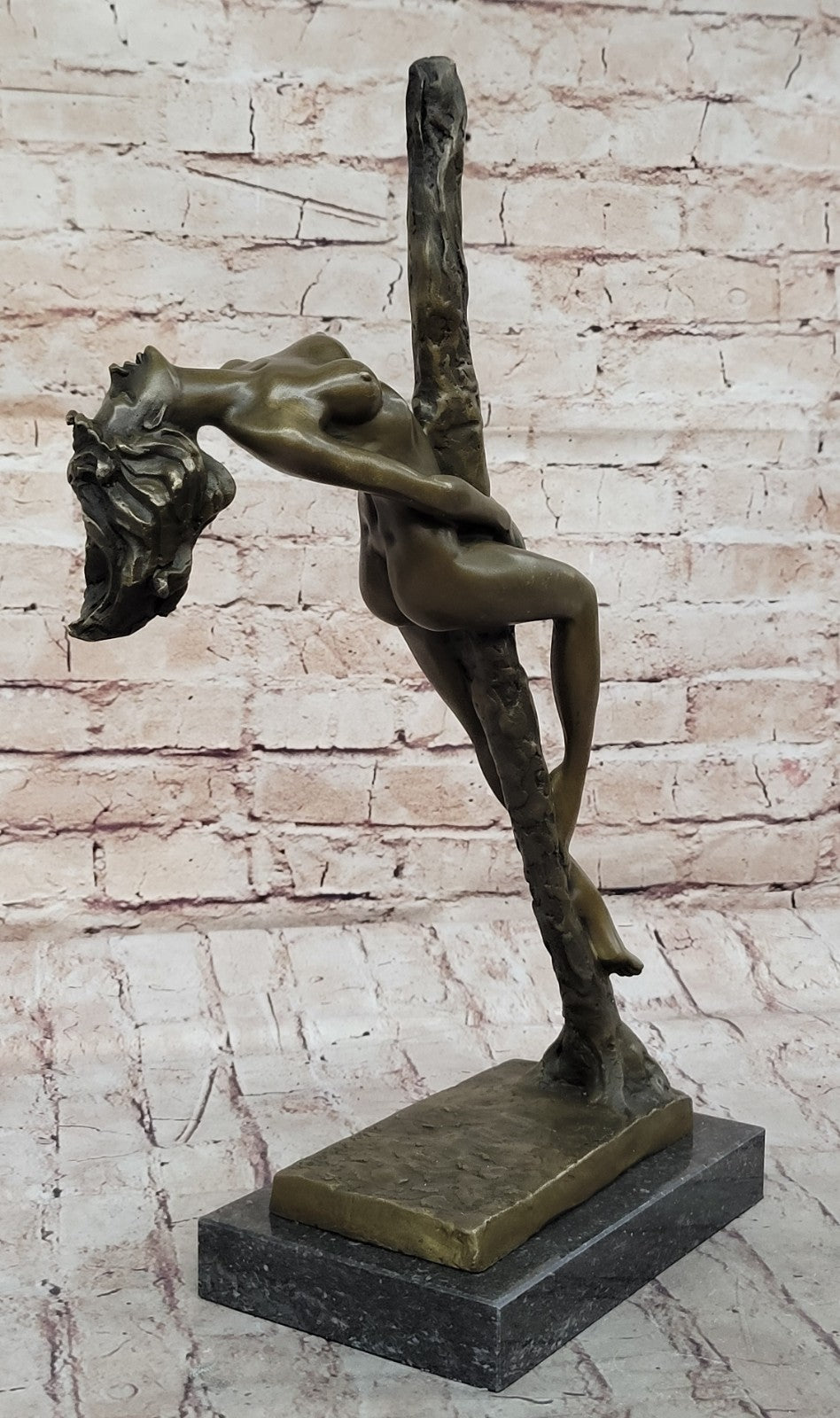 Signed Original Italian Artist Aldo Vitaleh Erotic Nude Lady Bronze Sculpture Gift