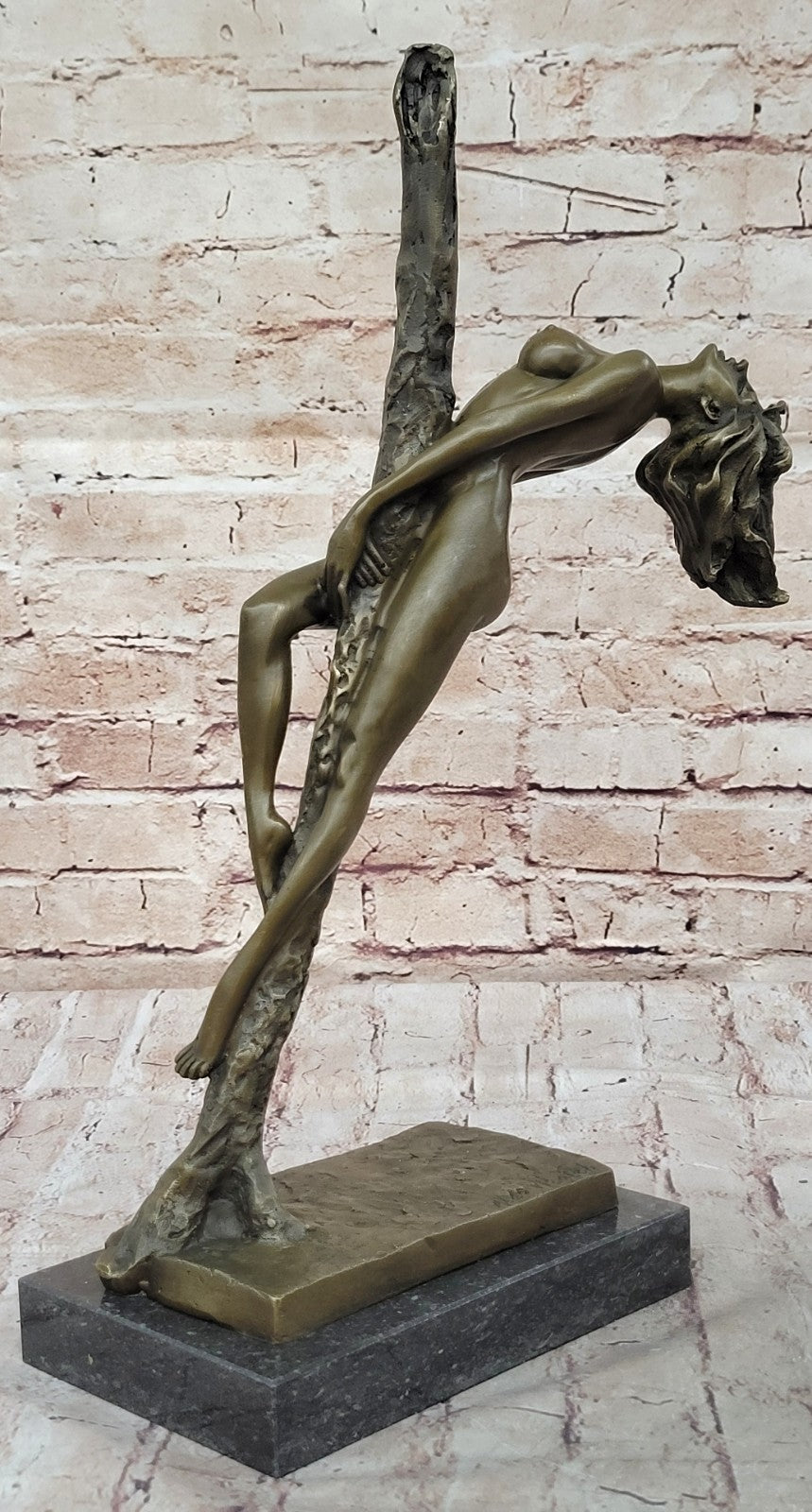 Signed Original Italian Artist Aldo Vitaleh Erotic Nude Lady Bronze Sculpture Gift