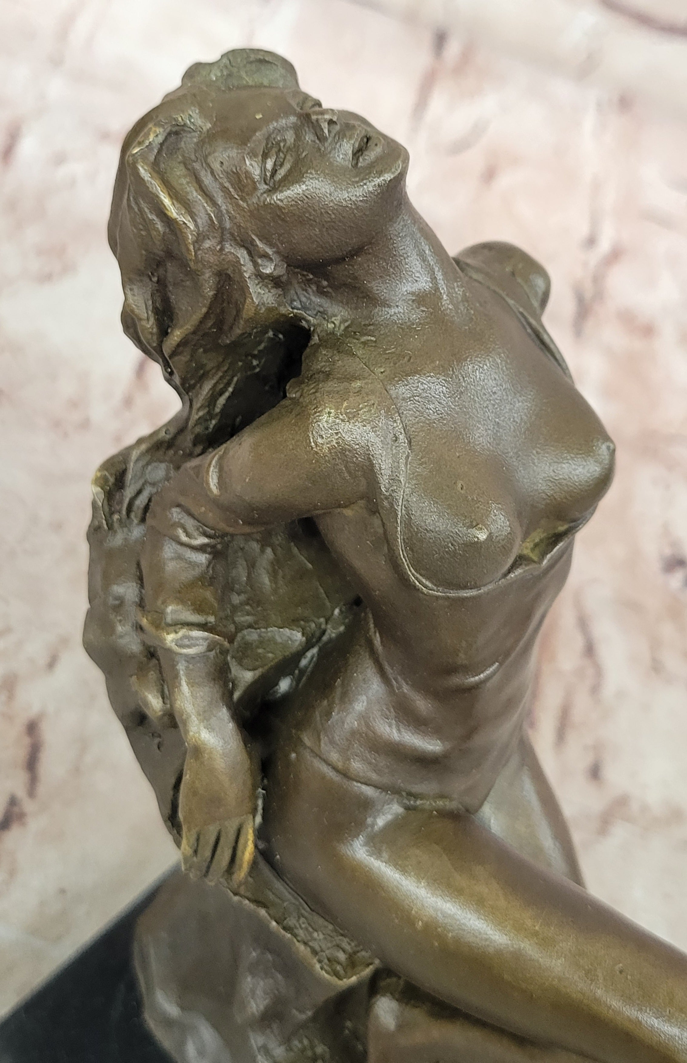 Handcrafted bronze sculpture SALE Nude Art Erotic Delor Pasquale Original Signed