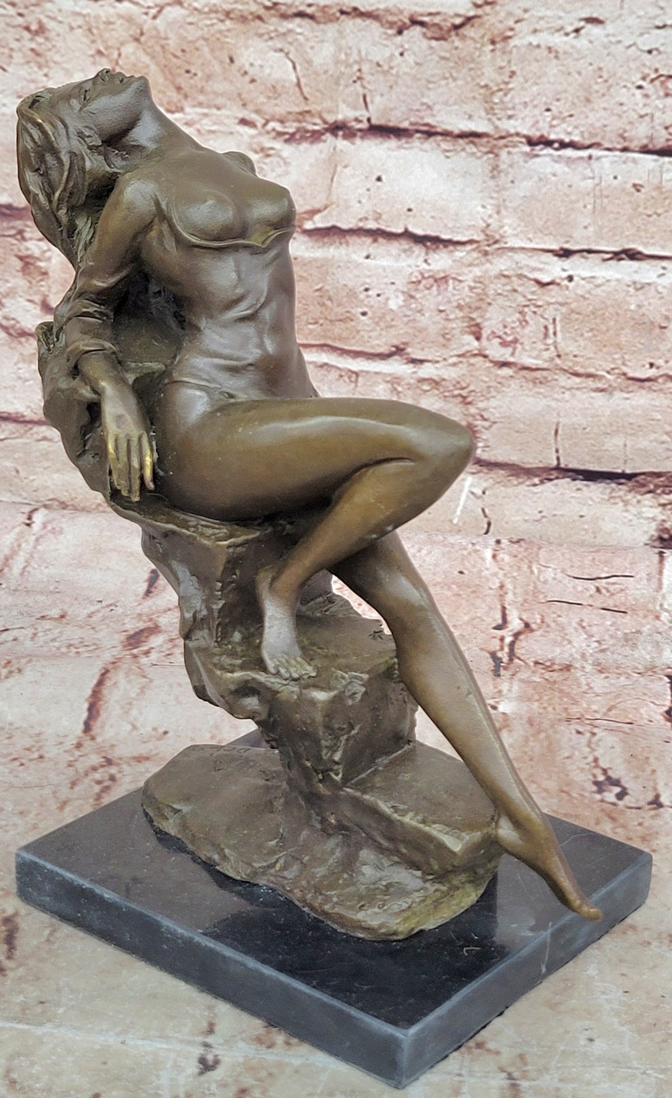 Handcrafted bronze sculpture SALE Nude Art Erotic Delor Pasquale Original Signed