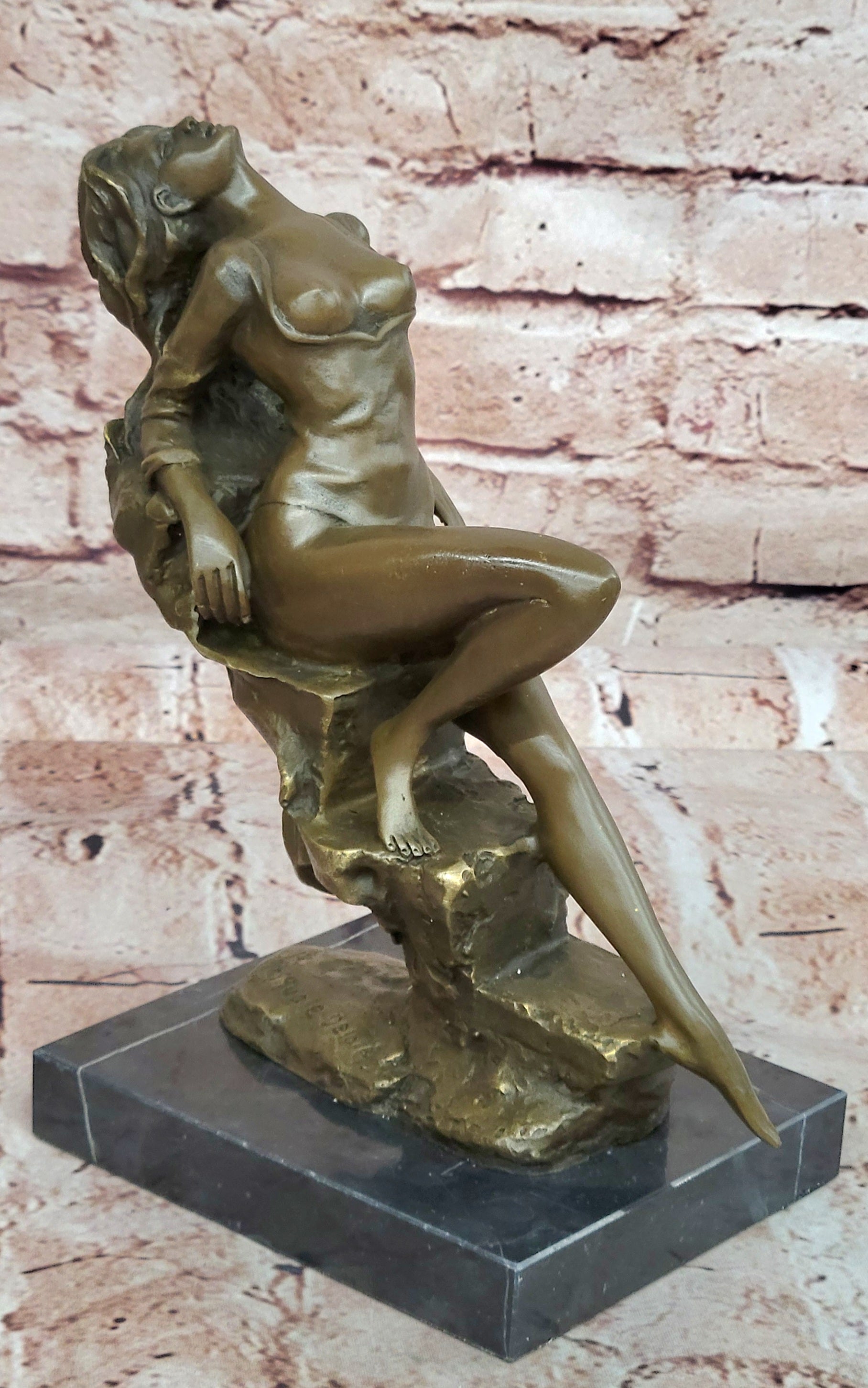 Handcrafted bronze sculpture SALE Nude Art Erotic Delor Pasquale Original Signed