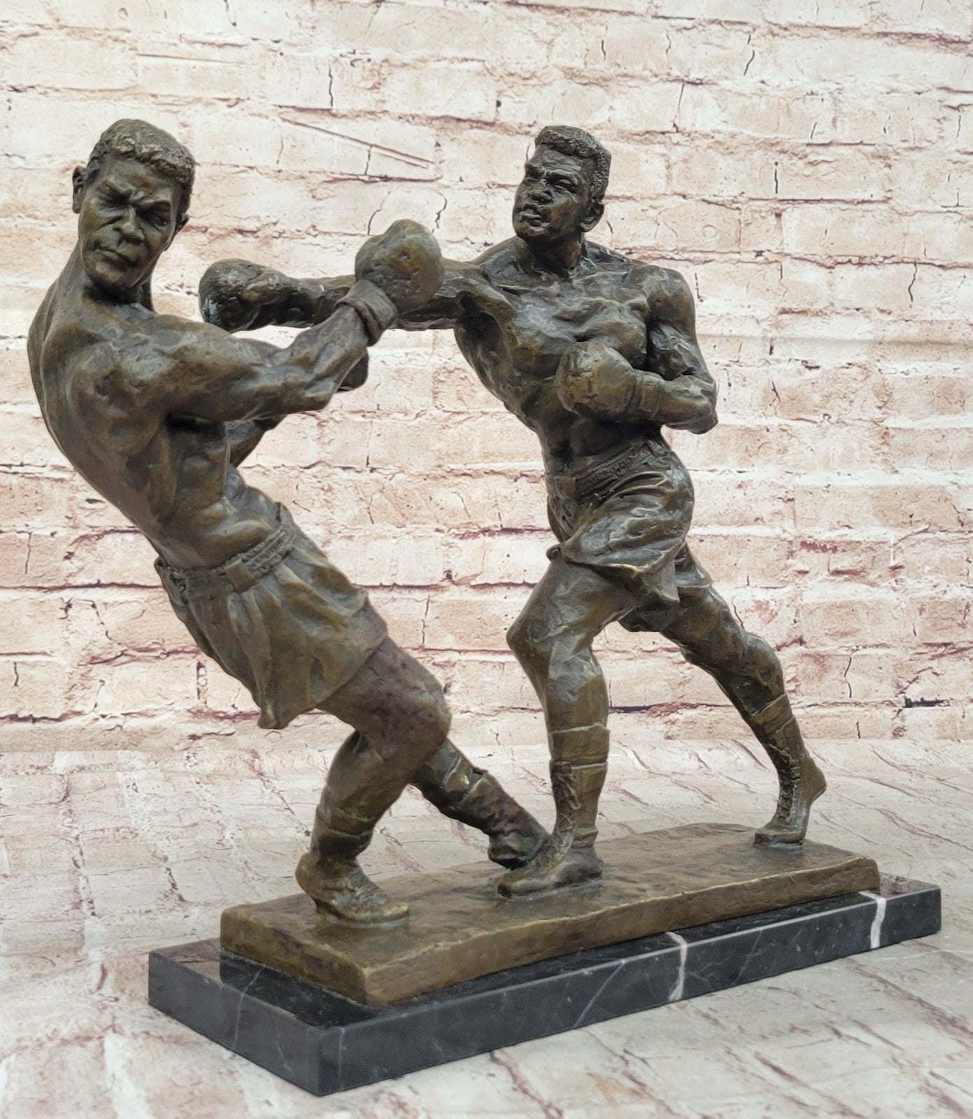 Boxing Ring Side Fighting Decor Bronze Sculpture Statue Figurine Figure Sale Art
