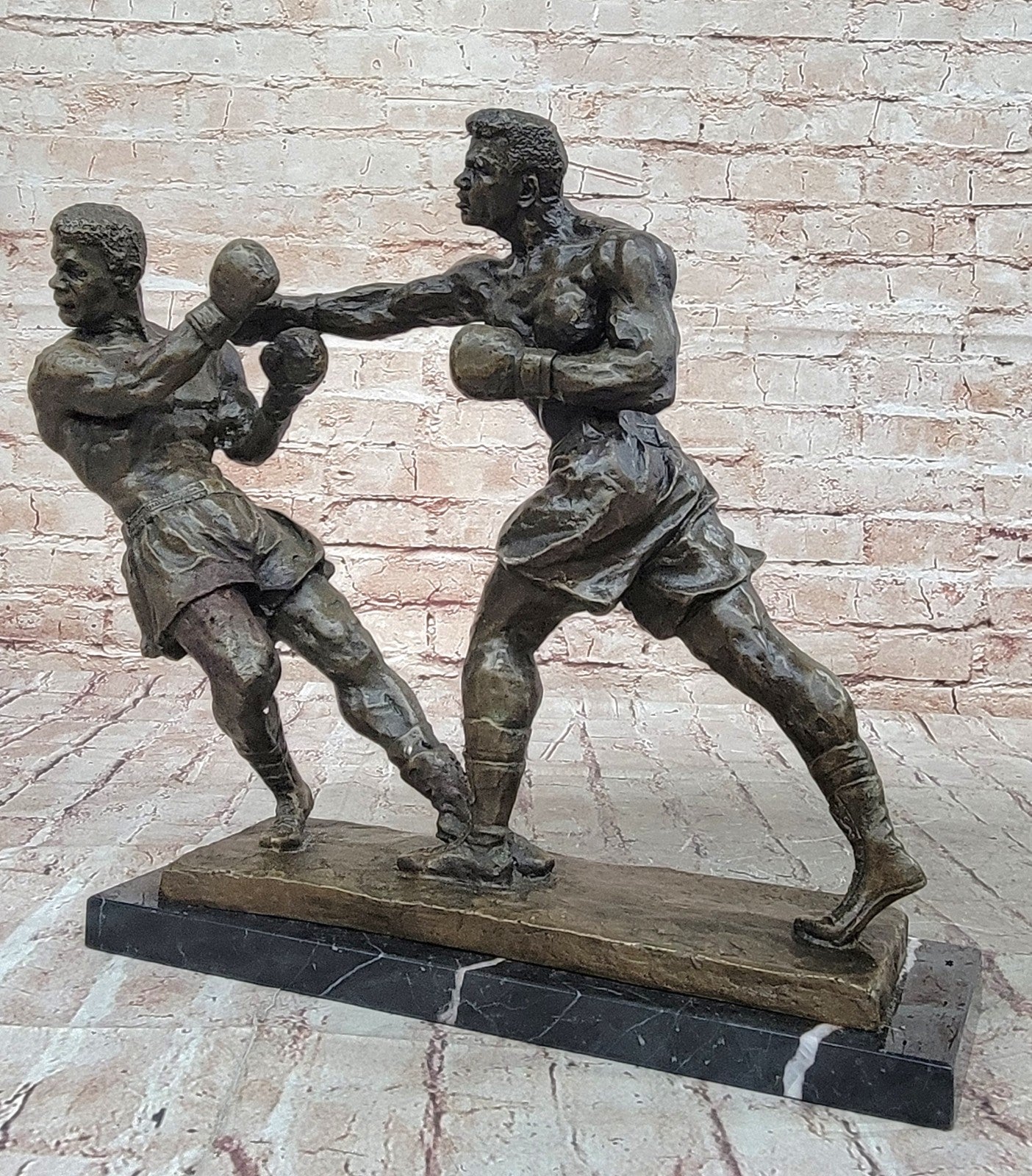 Boxing Ring Side Fighting Decor Bronze Sculpture Statue Figurine Figure Sale Art